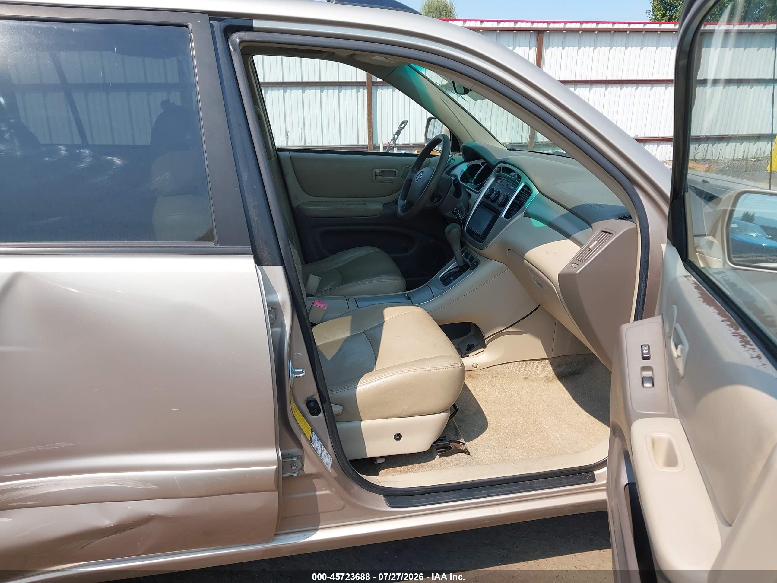 2007 Toyota Highlander 3rd Row Gold vin: JTEEP21A970230162