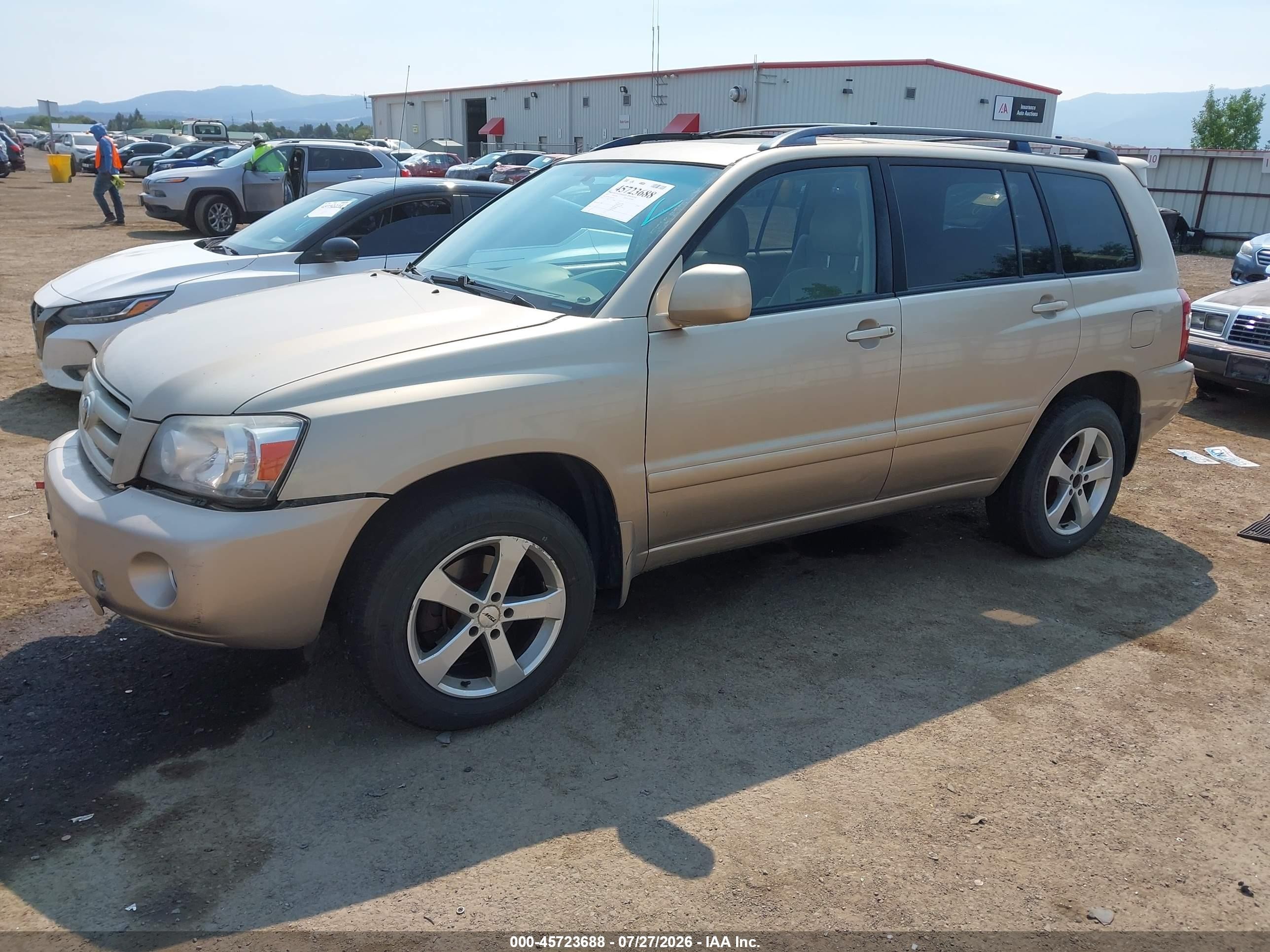 2007 Toyota Highlander 3rd Row Gold vin: JTEEP21A970230162