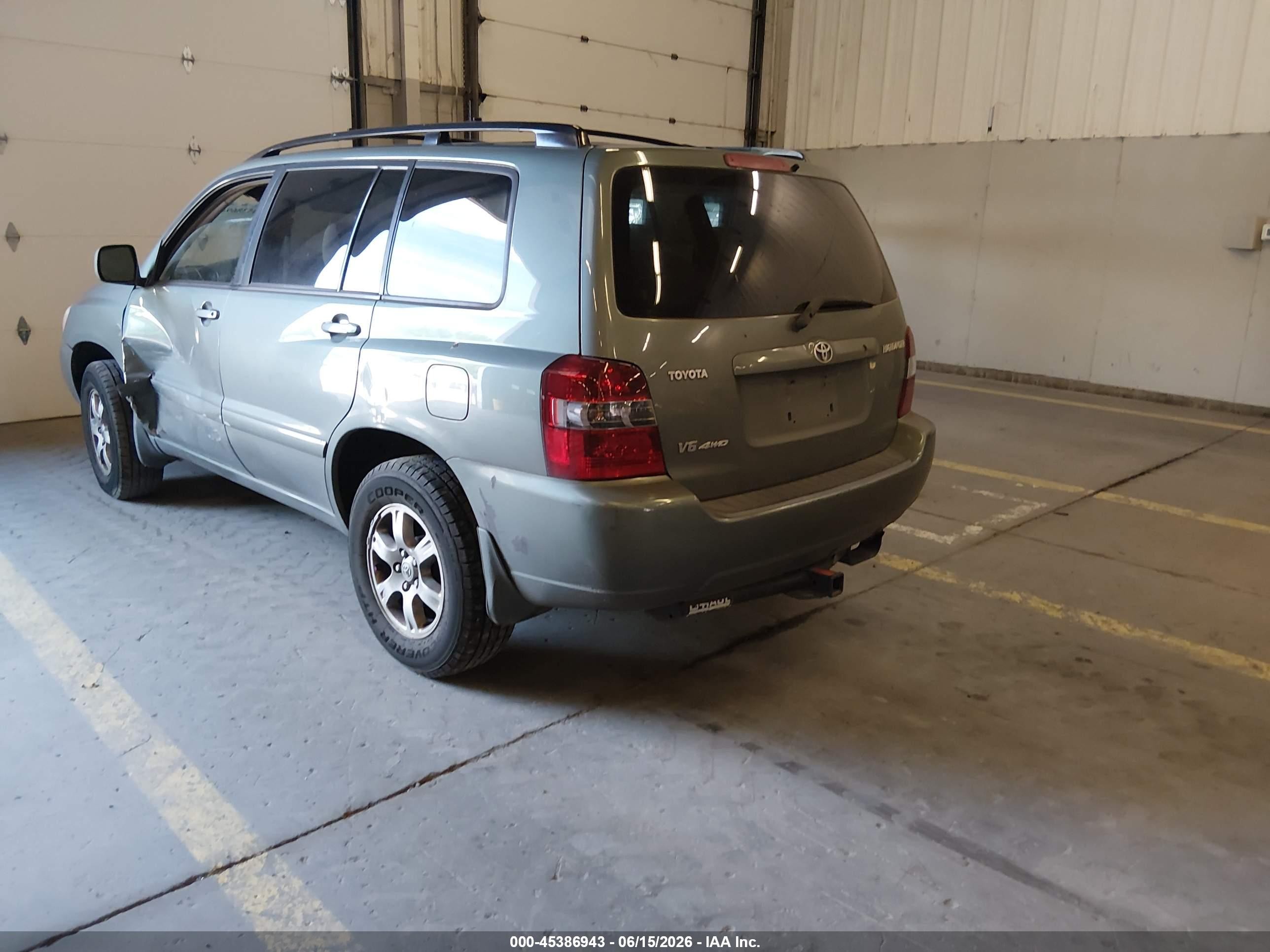 2004 Toyota Highlander V6 Green vin: JTEEP21AX40005874
