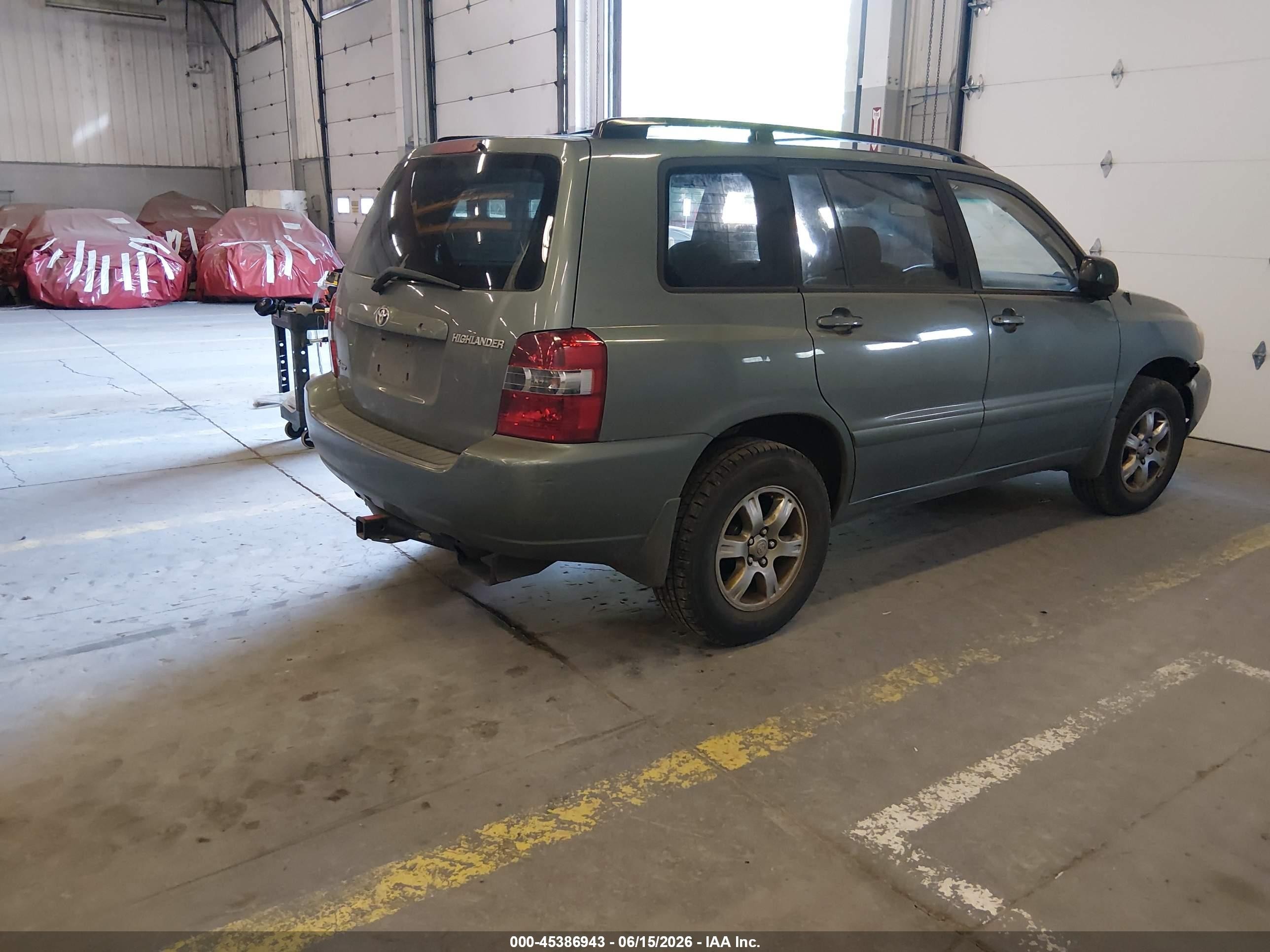 2004 Toyota Highlander V6 Green vin: JTEEP21AX40005874