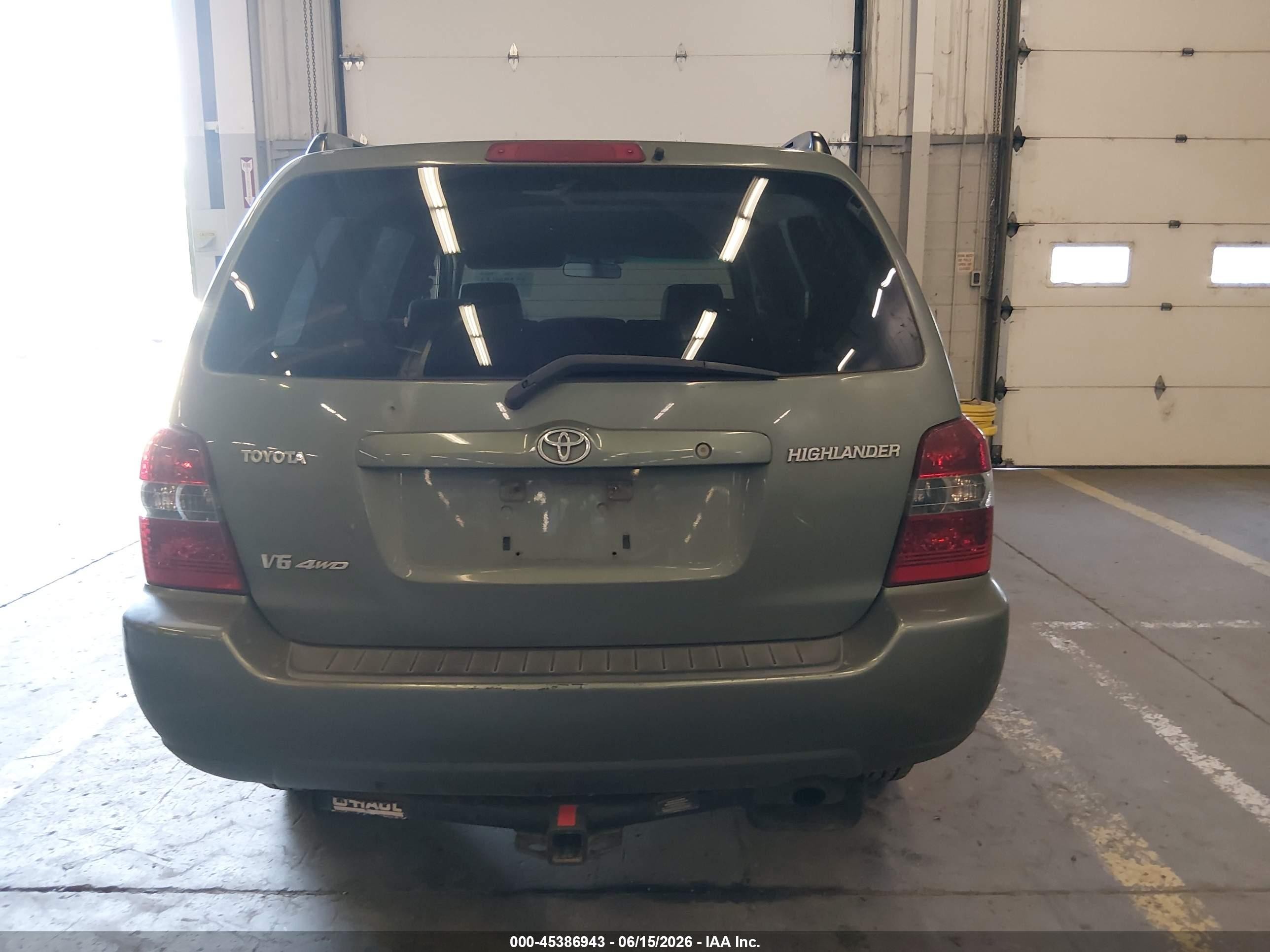 2004 Toyota Highlander V6 Green vin: JTEEP21AX40005874