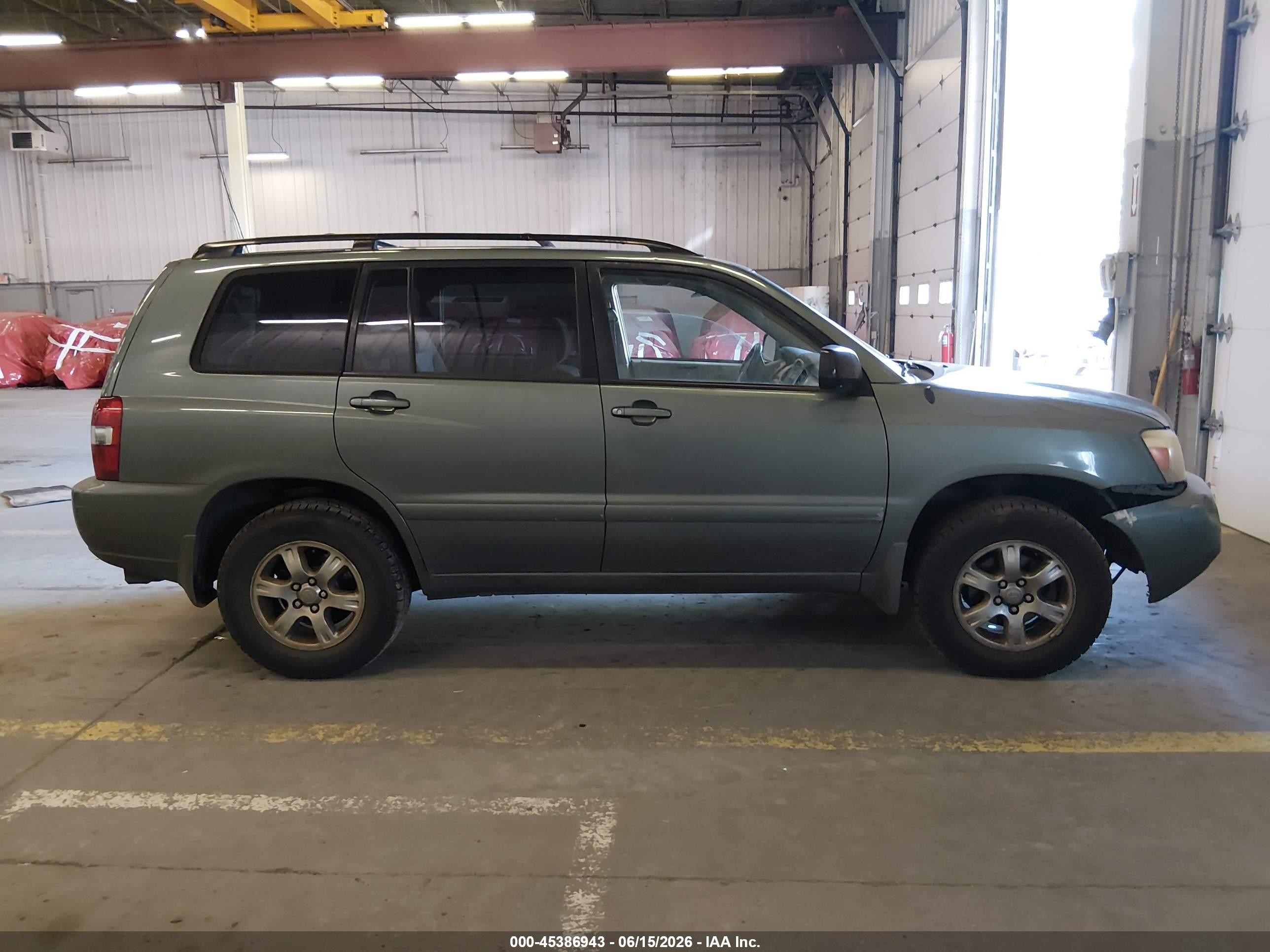2004 Toyota Highlander V6 Green vin: JTEEP21AX40005874