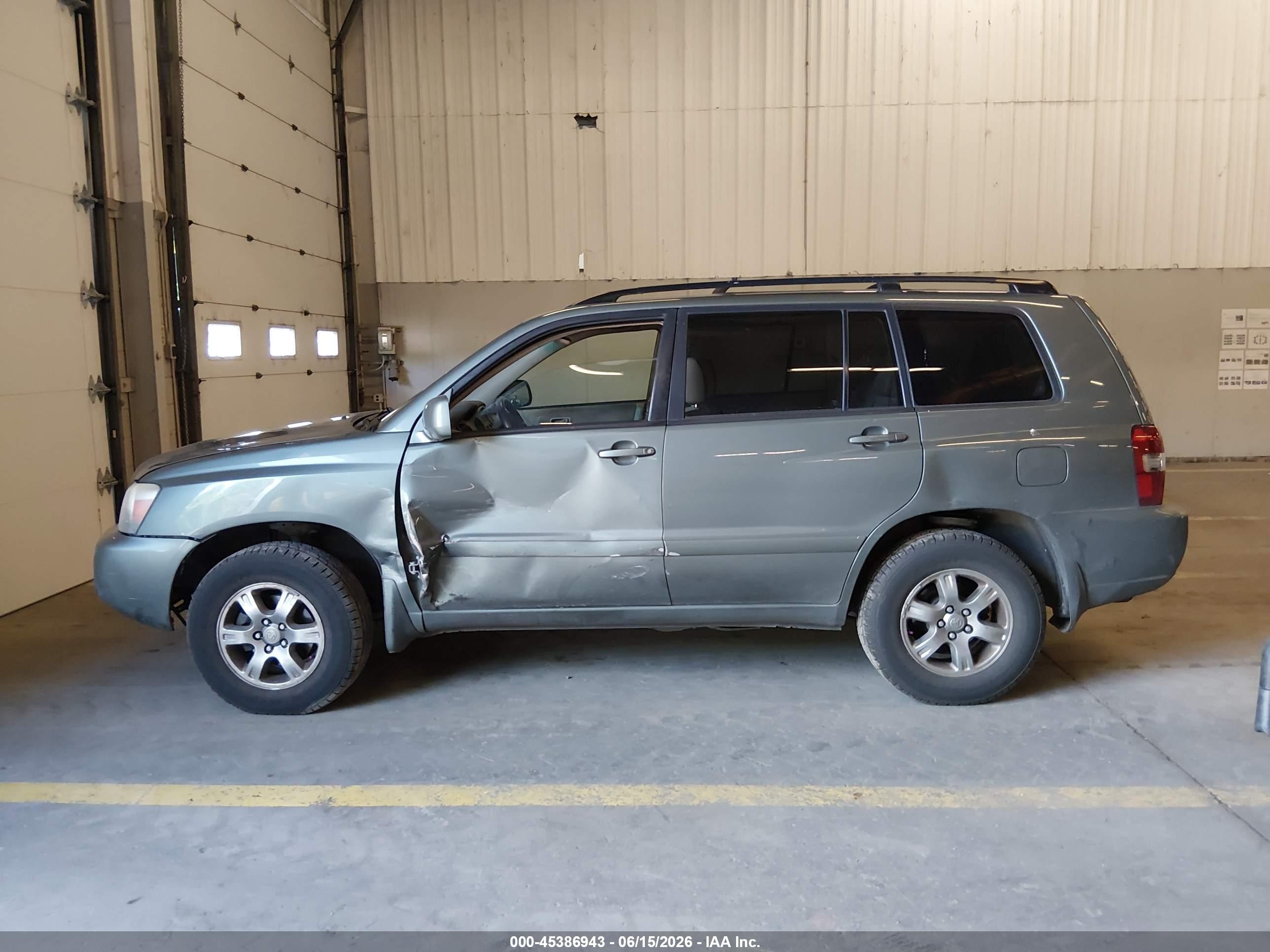 2004 Toyota Highlander V6 Green vin: JTEEP21AX40005874