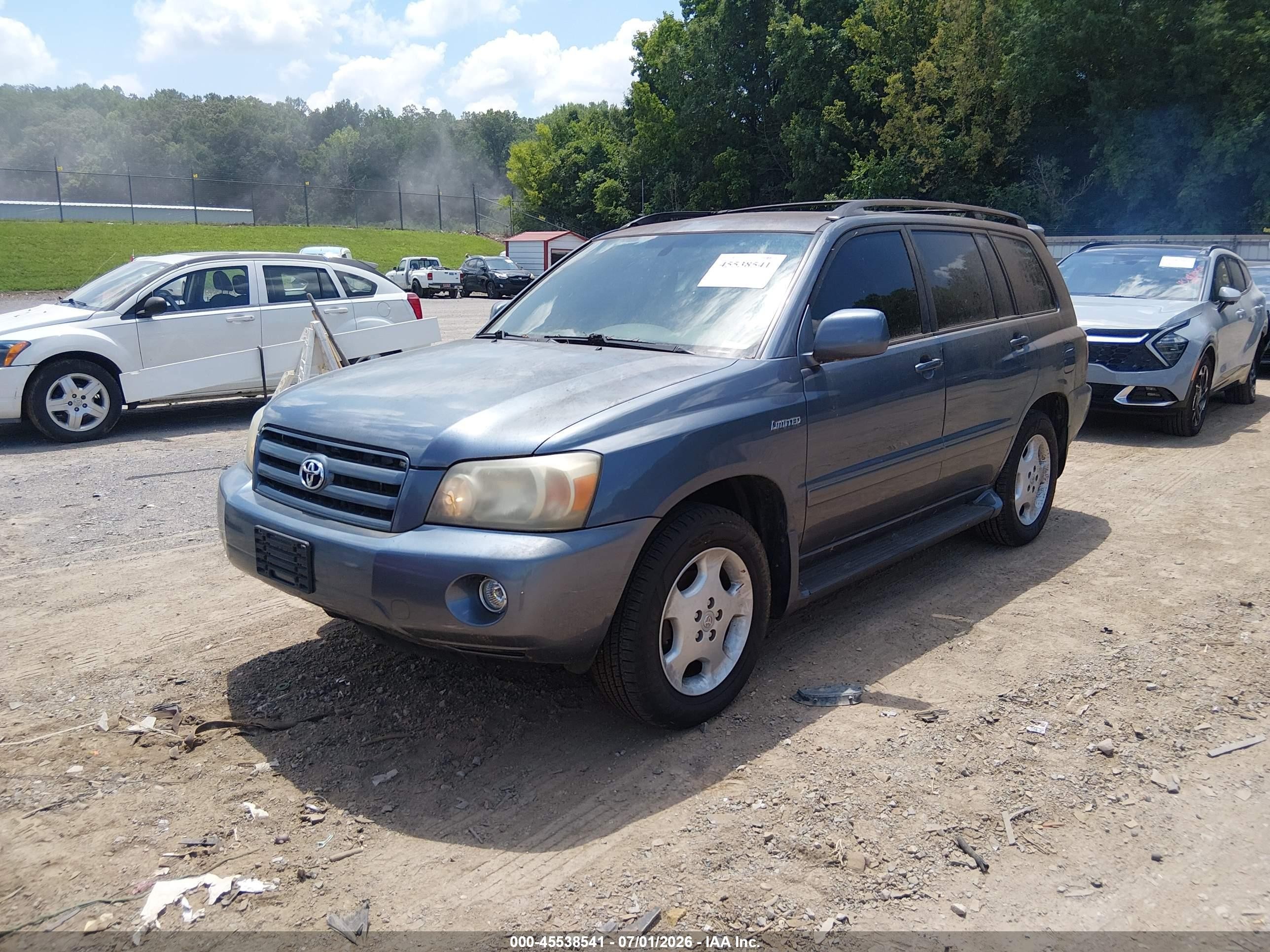 2004 Toyota Highlander Limited V6 Blue vin: JTEEP21AX40006703