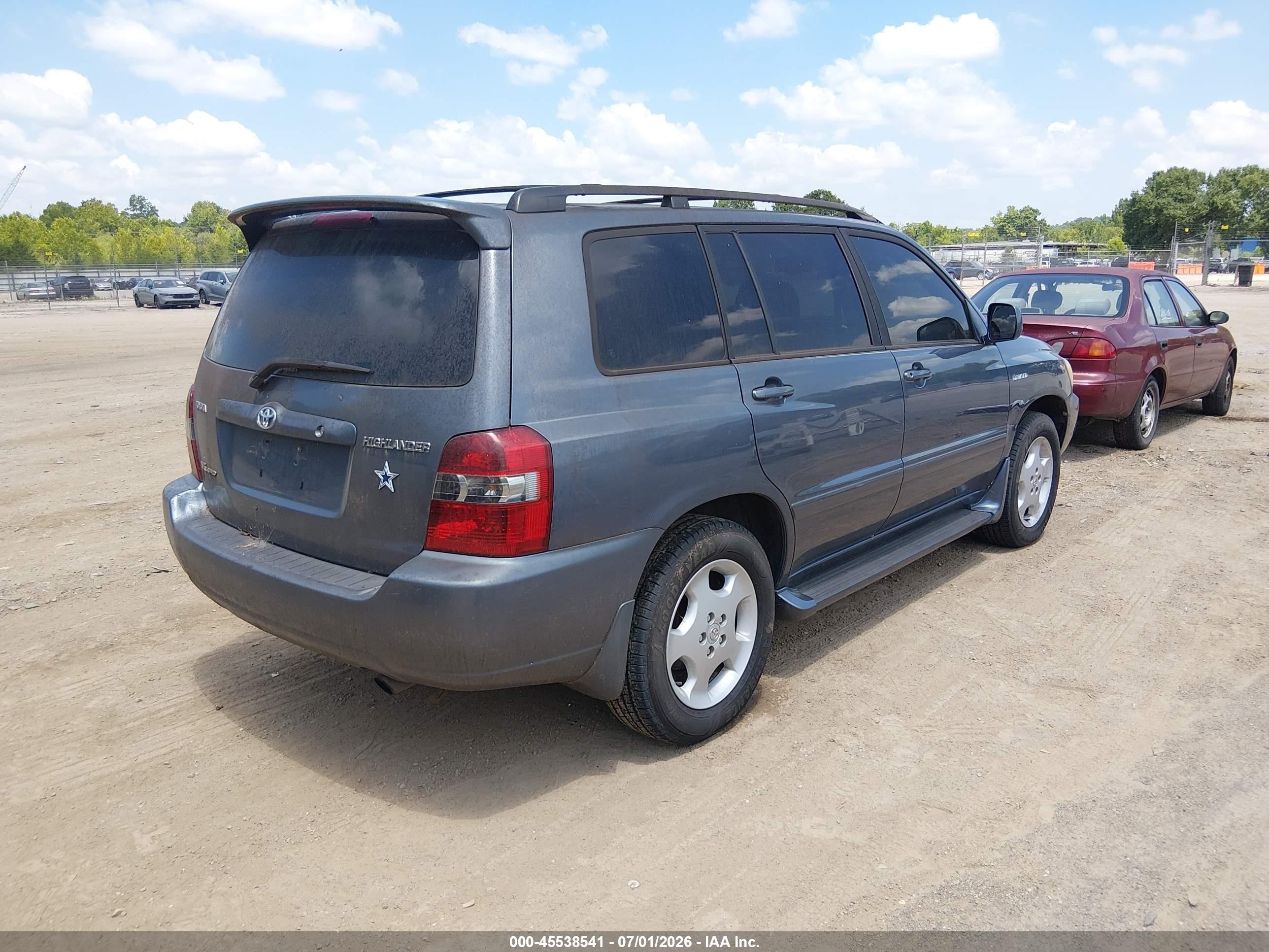 2004 Toyota Highlander Limited V6 Blue vin: JTEEP21AX40006703