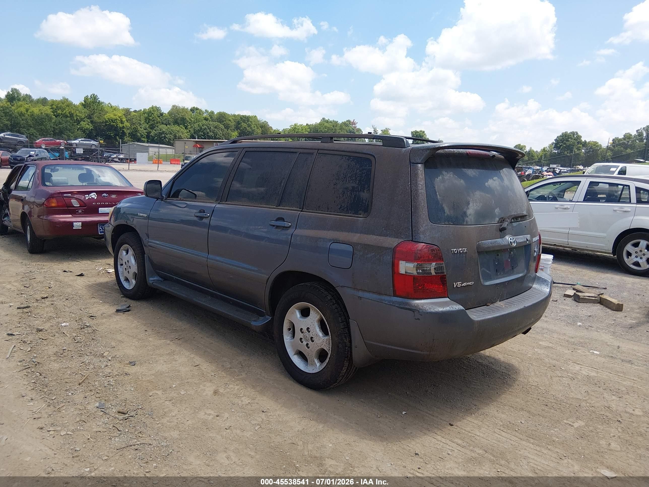 2004 Toyota Highlander Limited V6 Blue vin: JTEEP21AX40006703