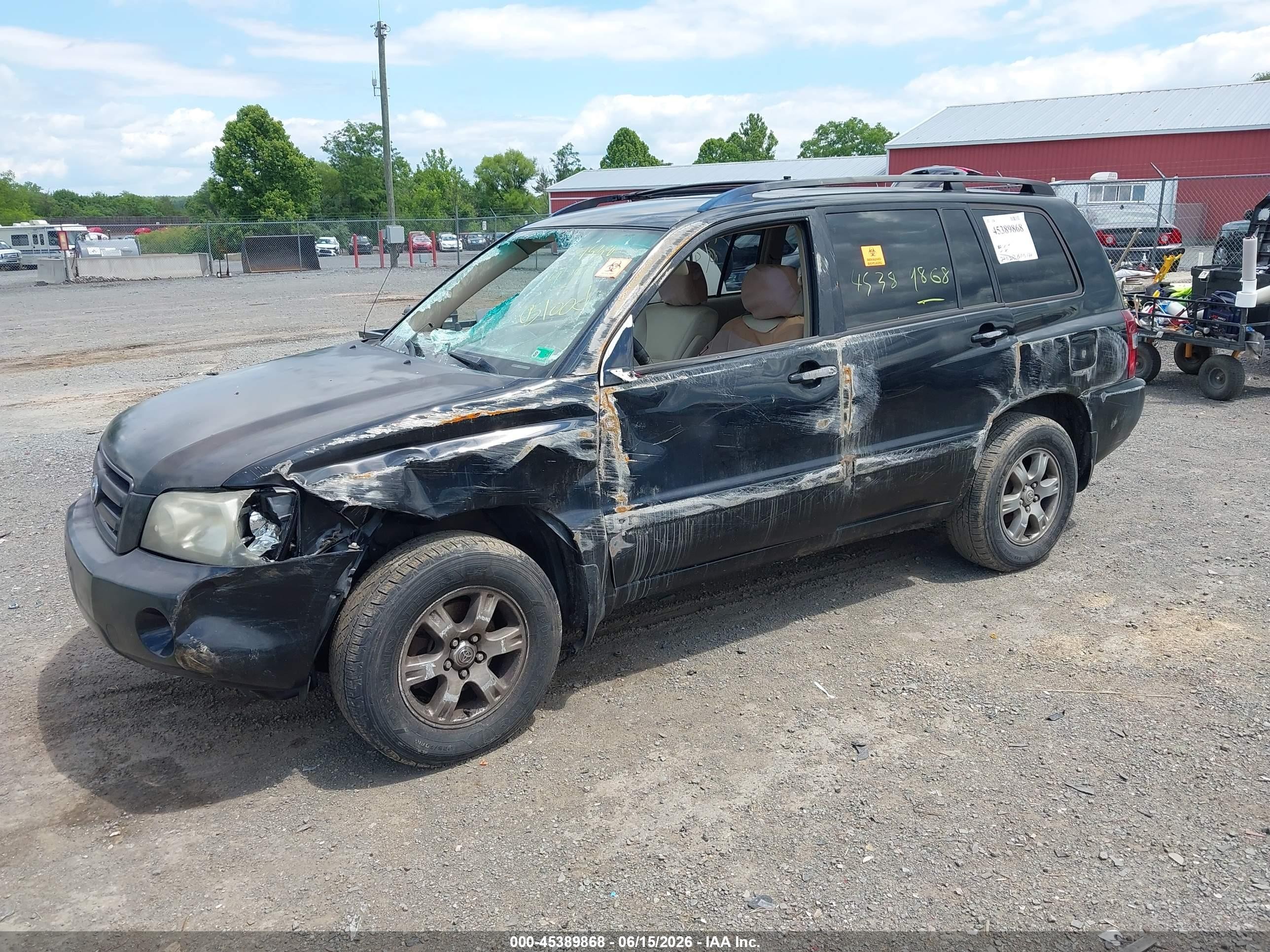 2004 Toyota Highlander V6 Black vin: JTEEP21AX40042763