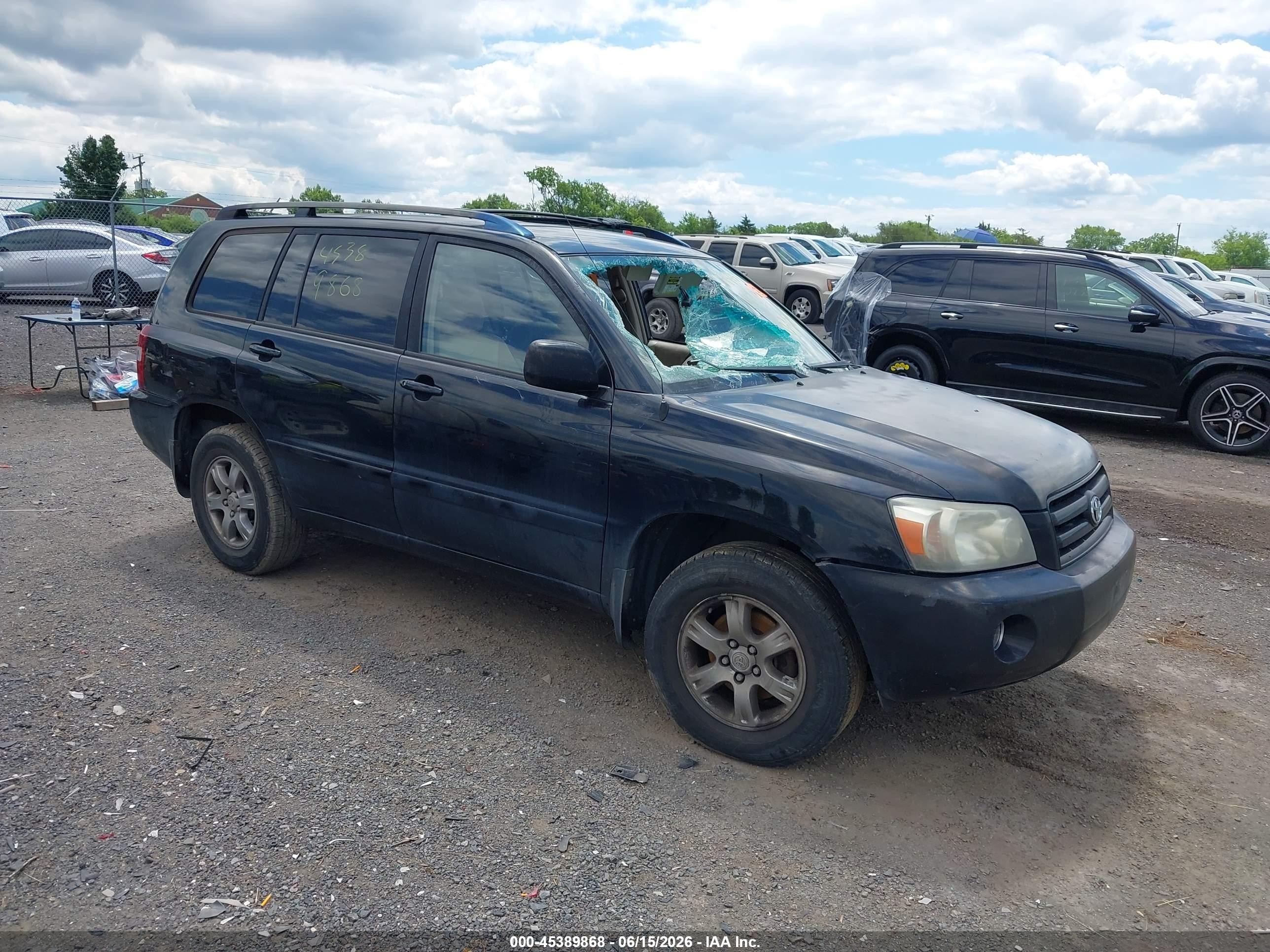 2004 Toyota Highlander V6 Black vin: JTEEP21AX40042763