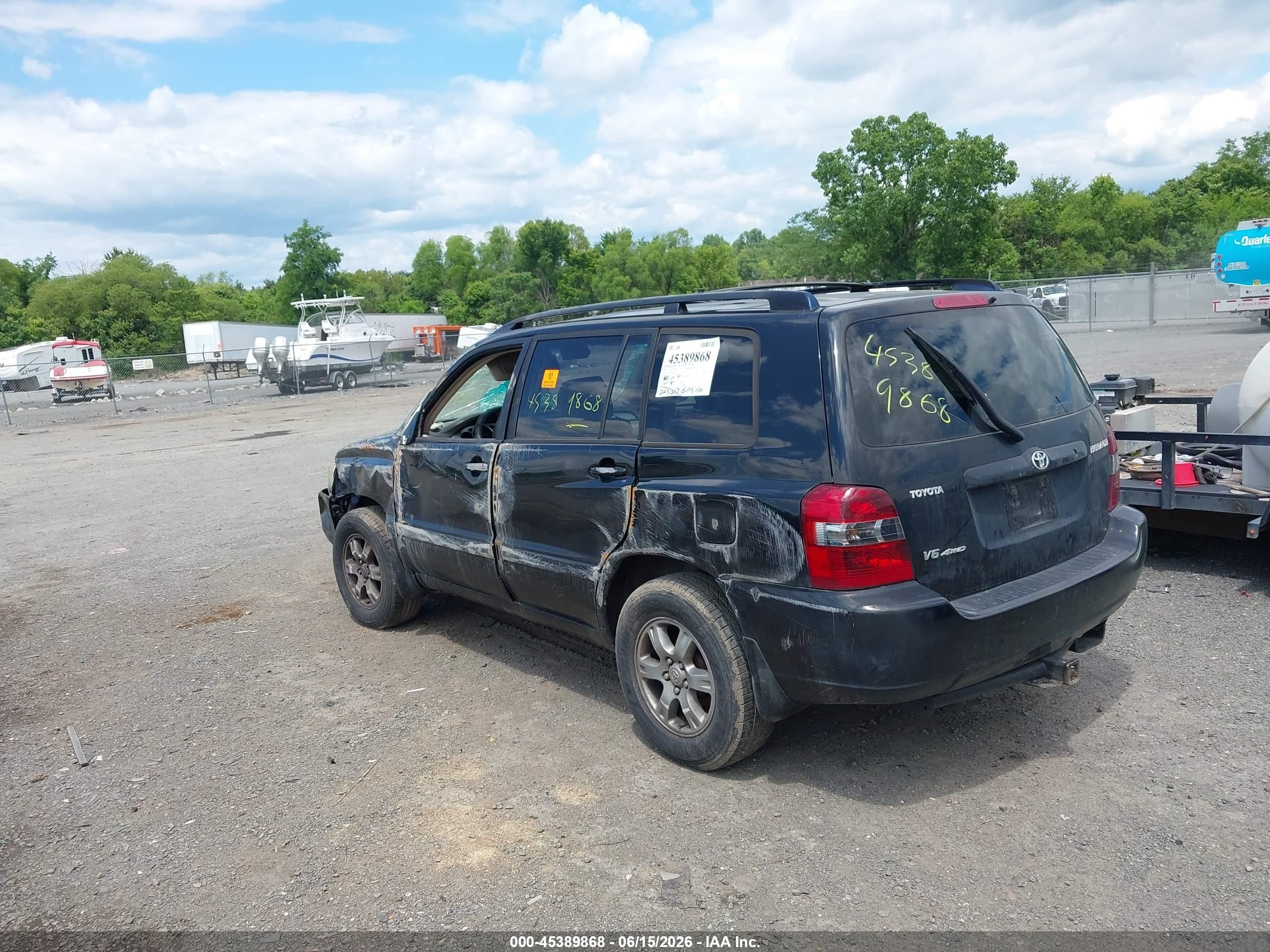 2004 Toyota Highlander V6 Black vin: JTEEP21AX40042763