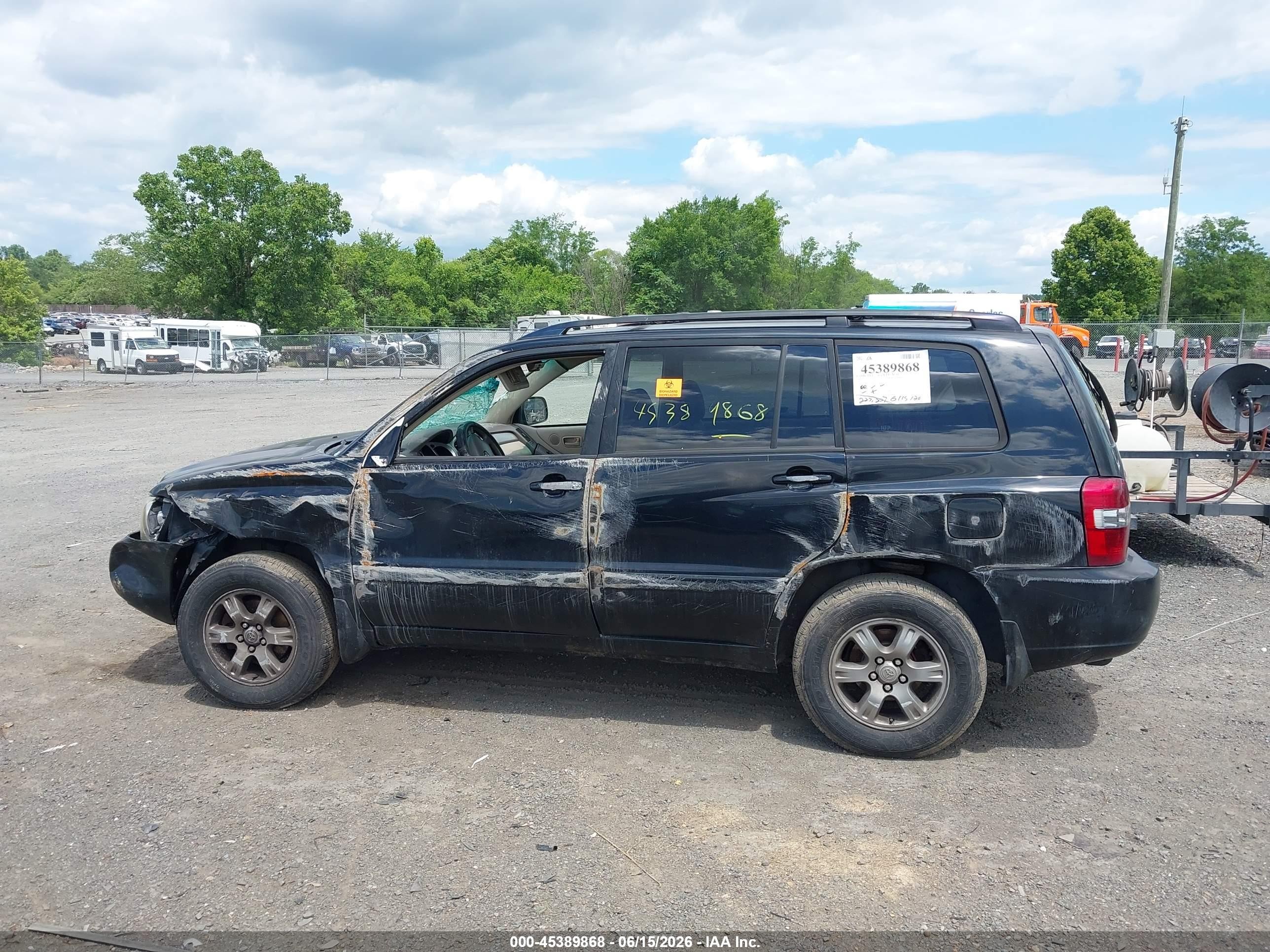 2004 Toyota Highlander V6 Black vin: JTEEP21AX40042763