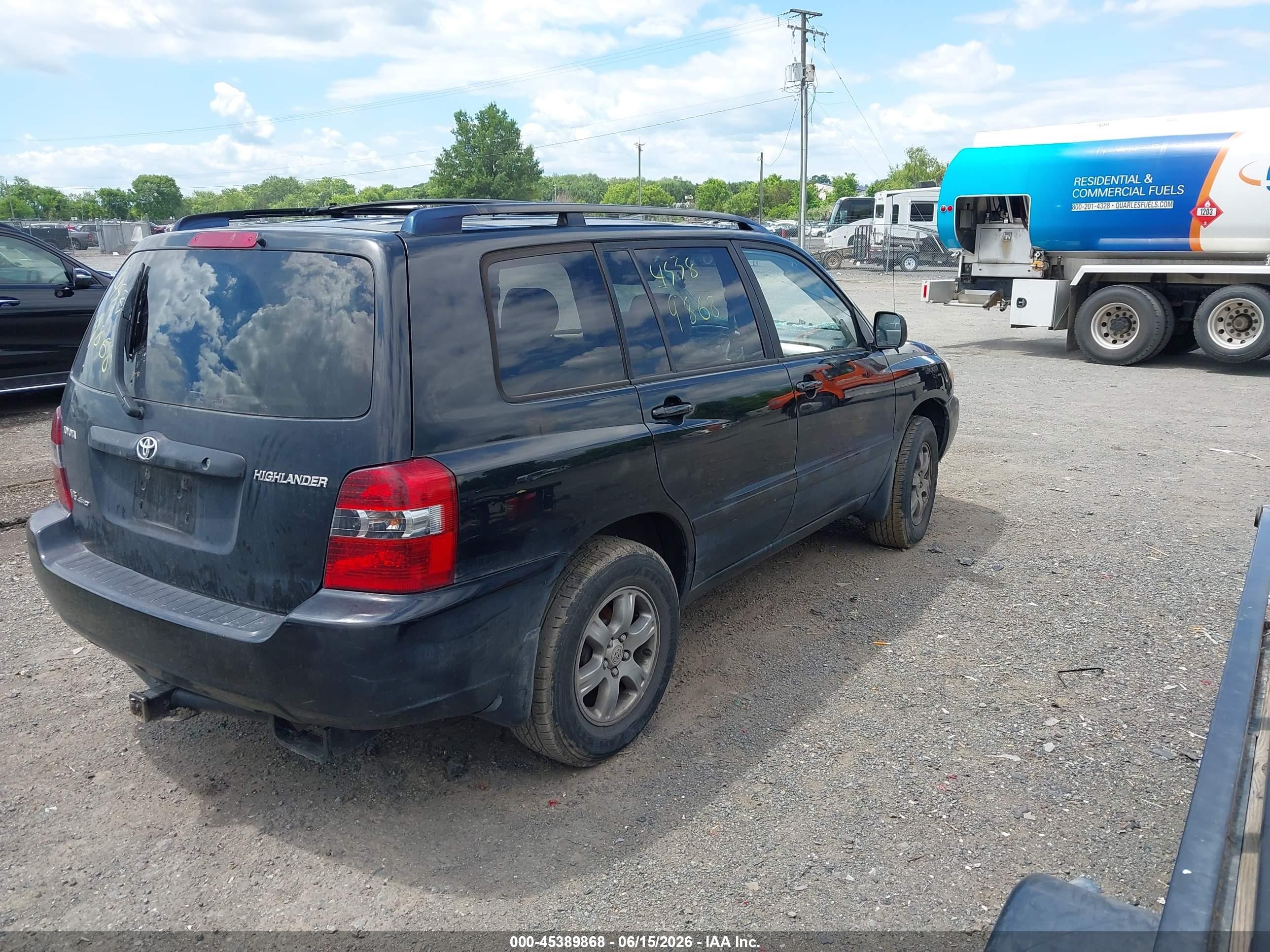 2004 Toyota Highlander V6 Black vin: JTEEP21AX40042763
