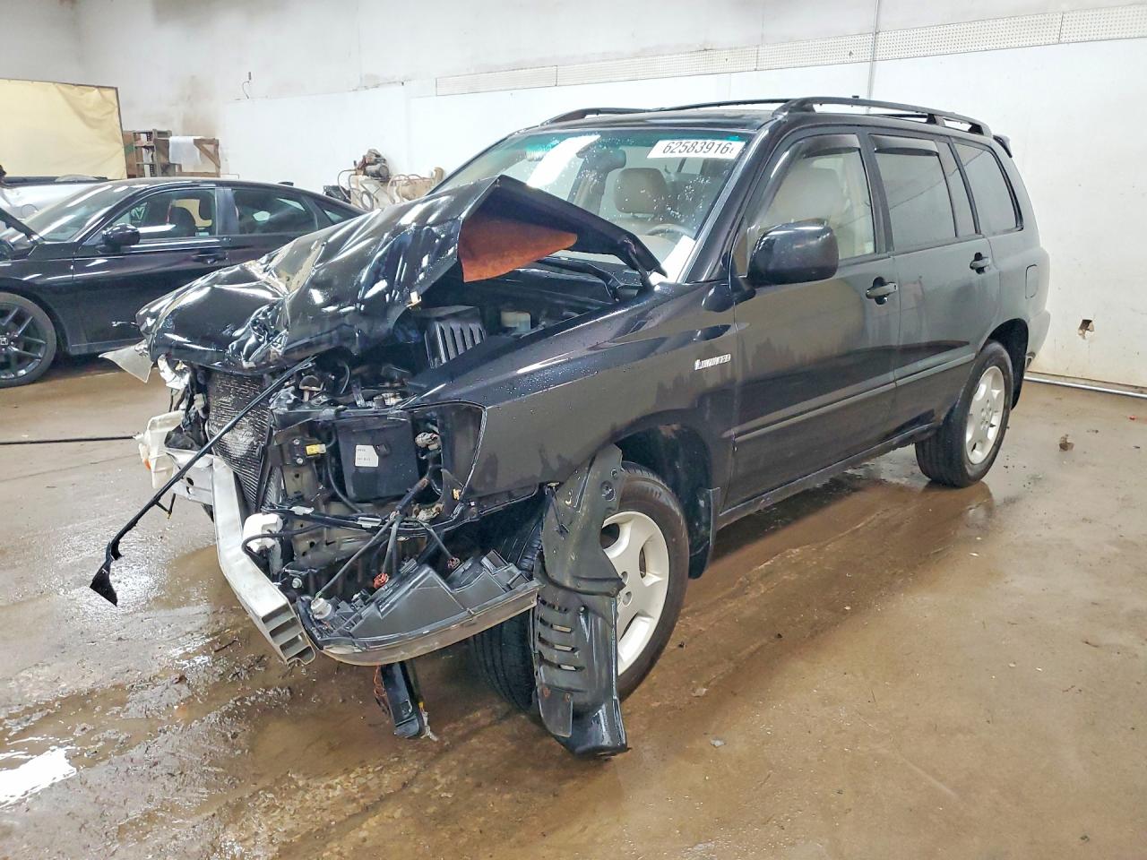 2004 Toyota Highlander Limited Black vin: JTEEP21AX40054587
