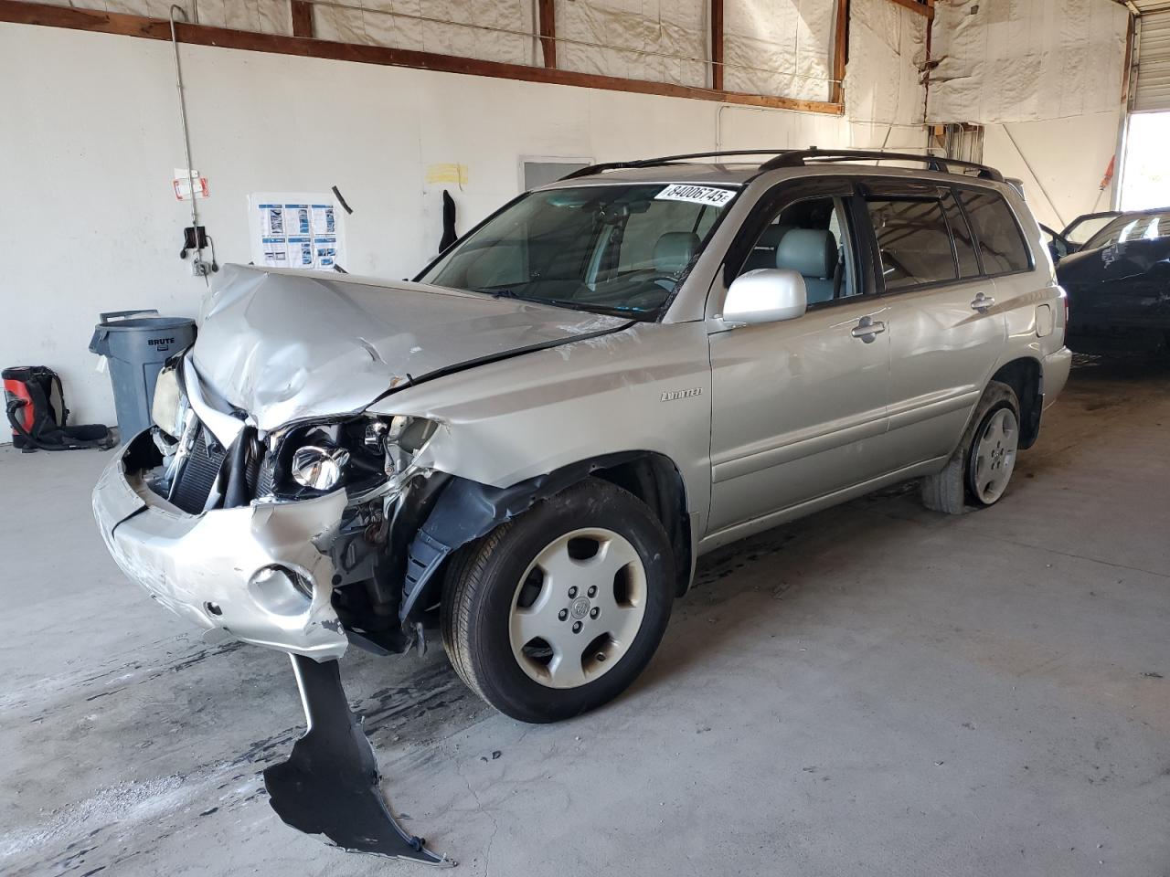 2005 Toyota Highlander Limited Silver vin: JTEEP21AX50075313