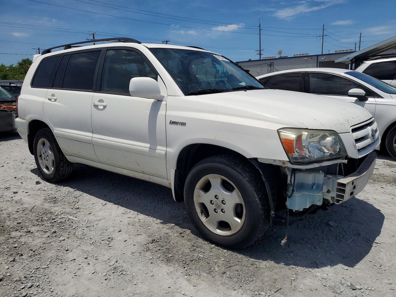 2005 Toyota Highlander Limited White vin: JTEEP21AX50095030