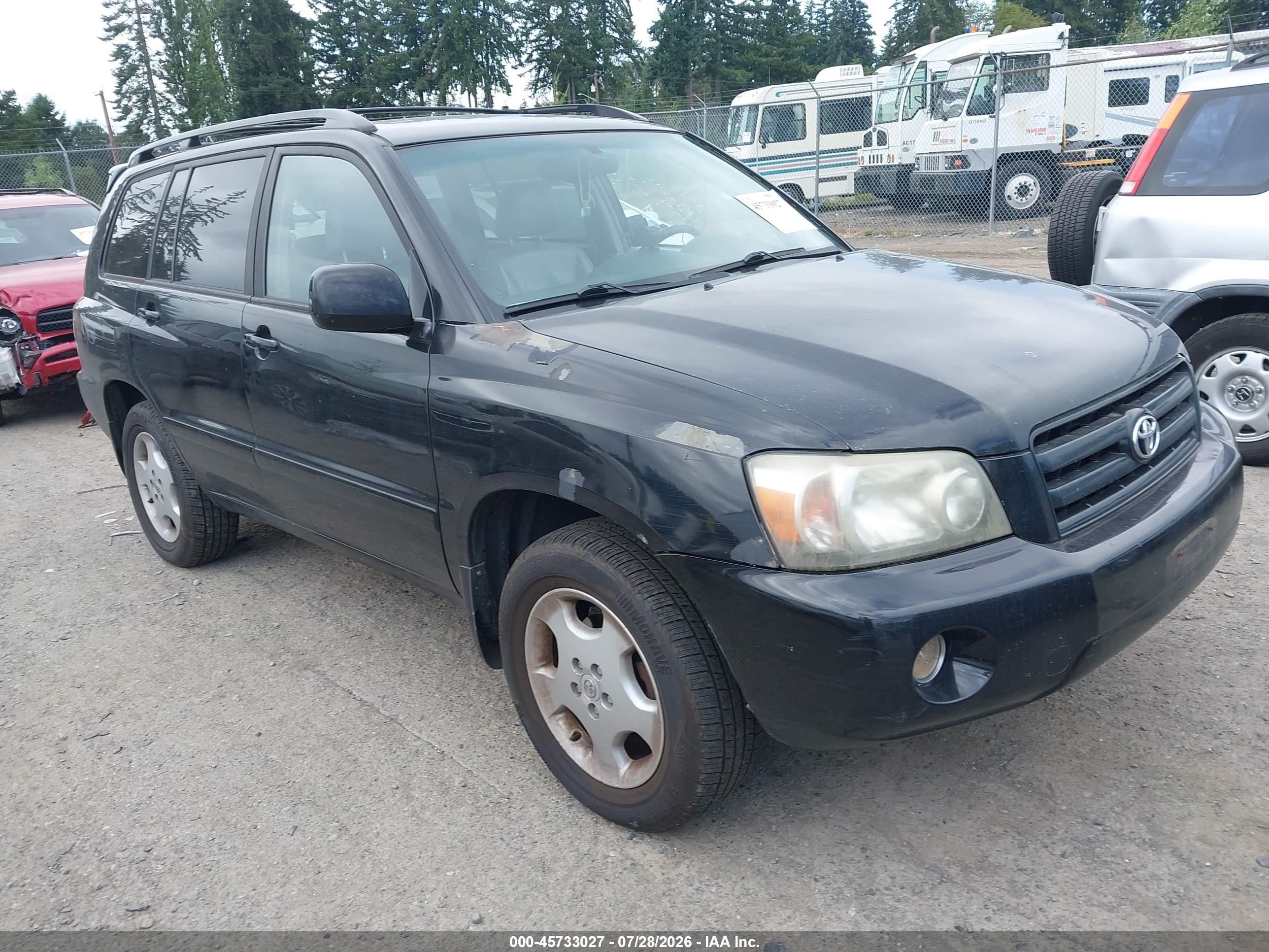 2005 Toyota Highlander Limited V6 Black vin: JTEEP21AX50096369