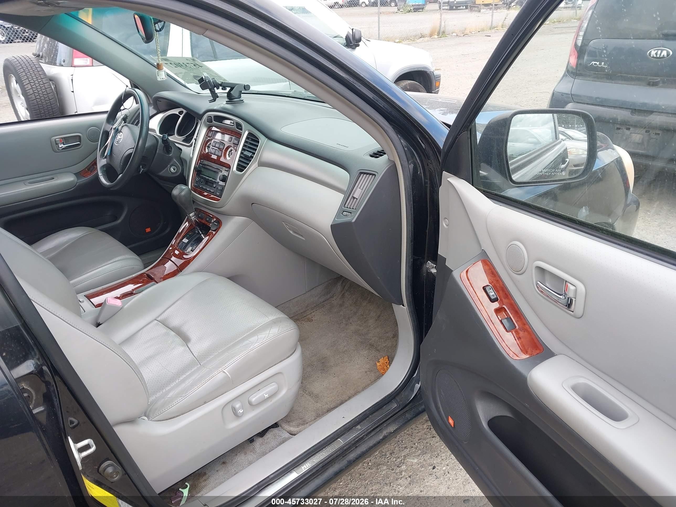 2005 Toyota Highlander Limited V6 Black vin: JTEEP21AX50096369