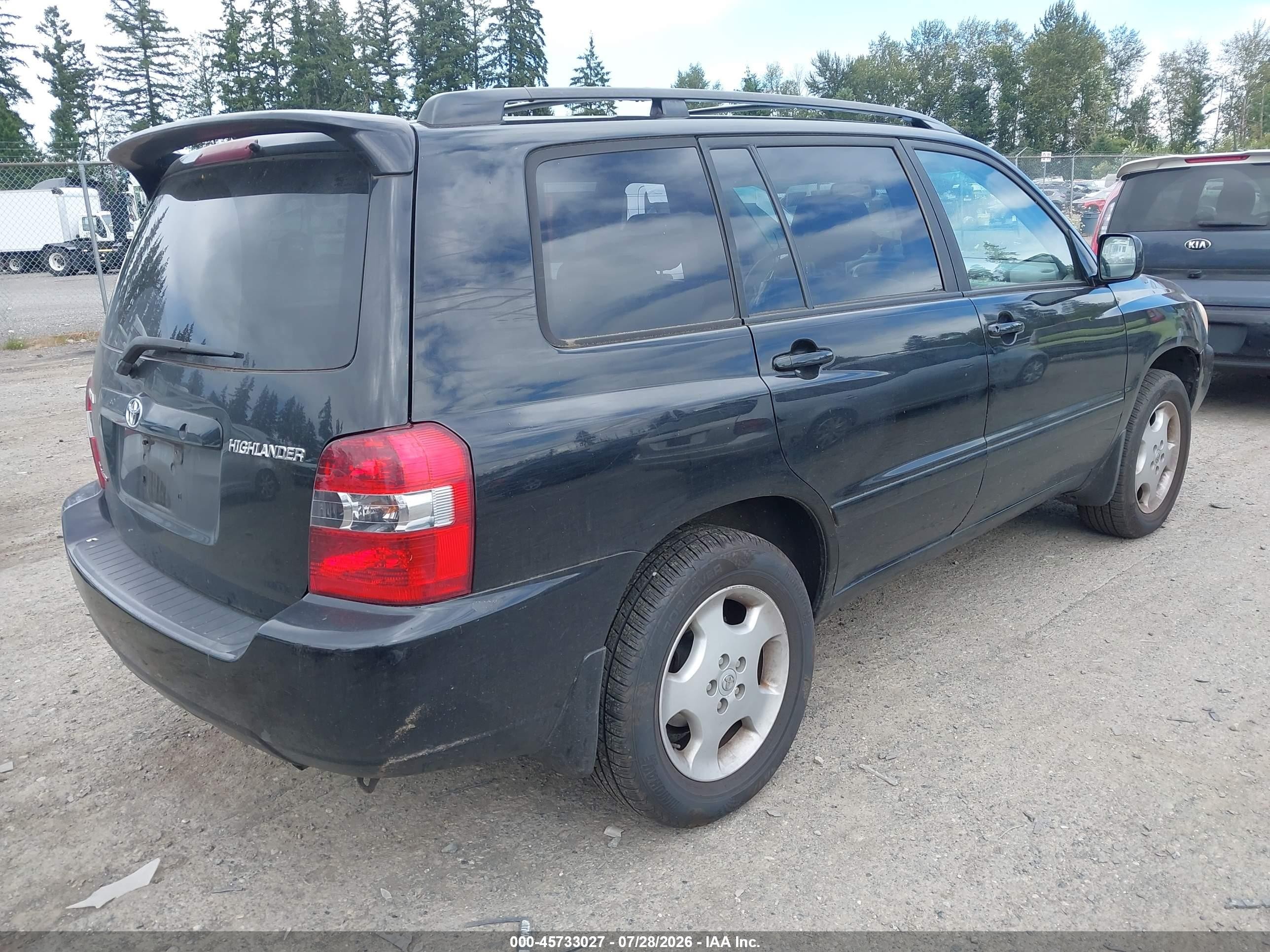 2005 Toyota Highlander Limited V6 Black vin: JTEEP21AX50096369