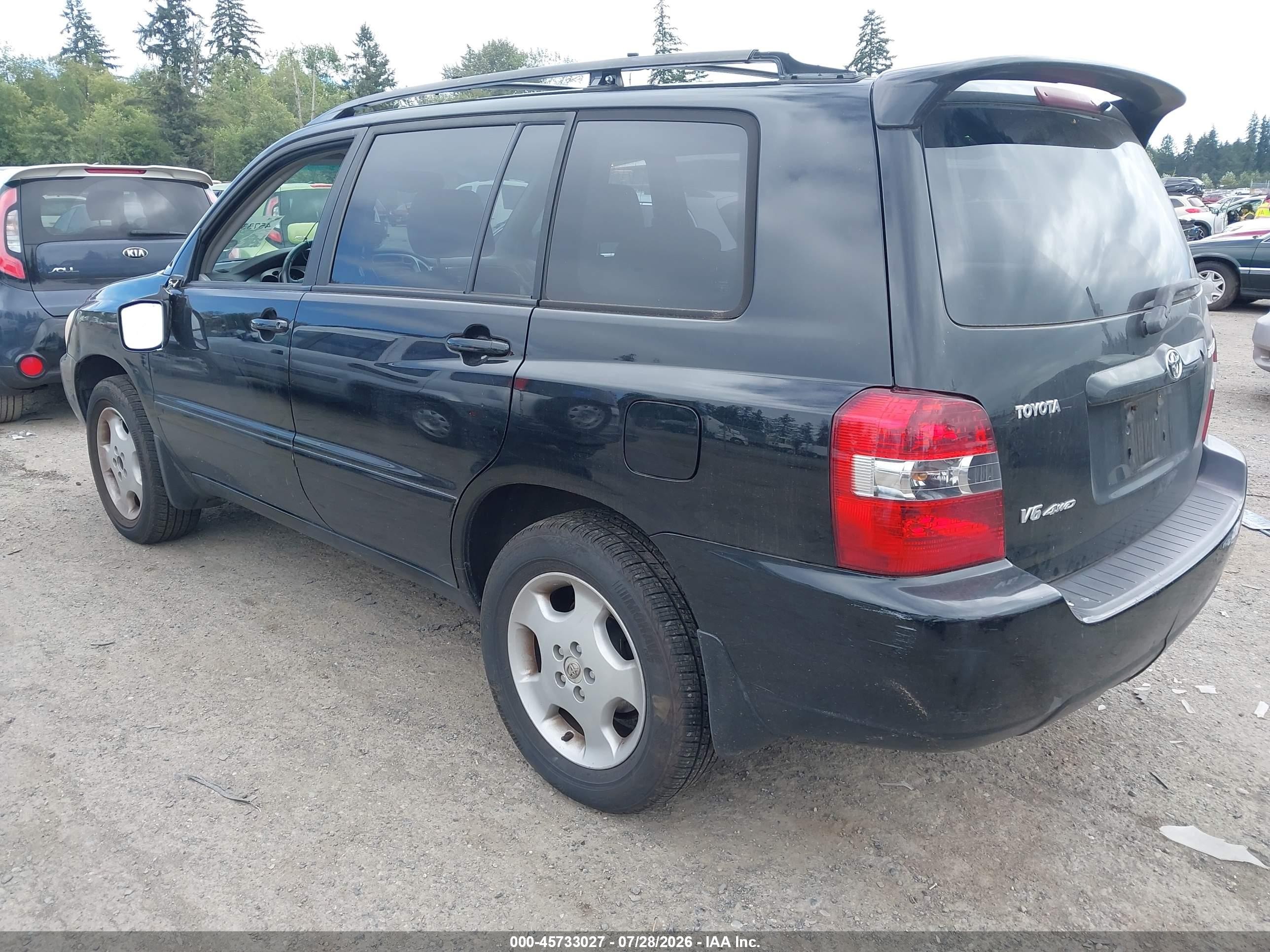 2005 Toyota Highlander Limited V6 Black vin: JTEEP21AX50096369