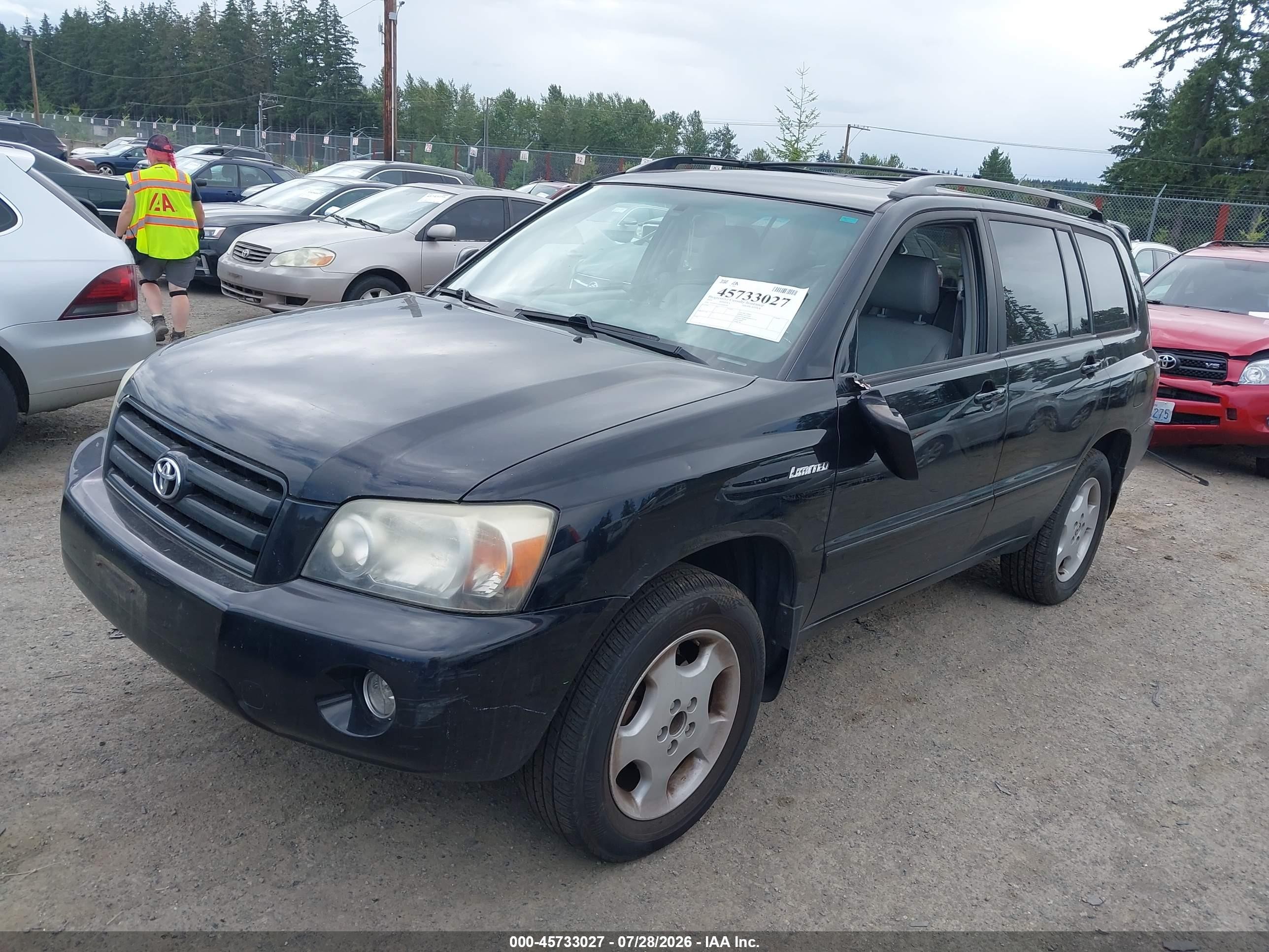 2005 Toyota Highlander Limited V6 Black vin: JTEEP21AX50096369