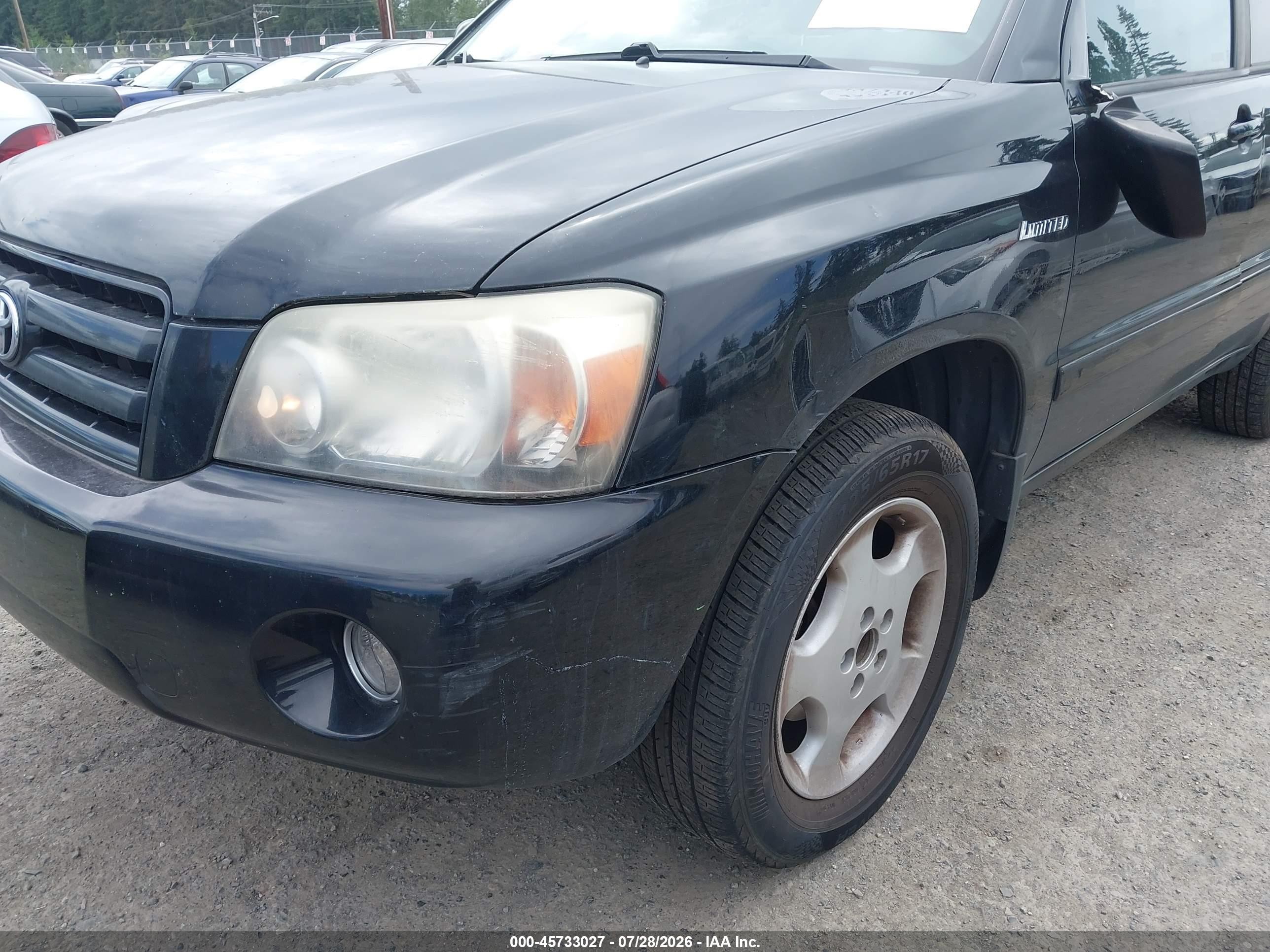 2005 Toyota Highlander Limited V6 Black vin: JTEEP21AX50096369