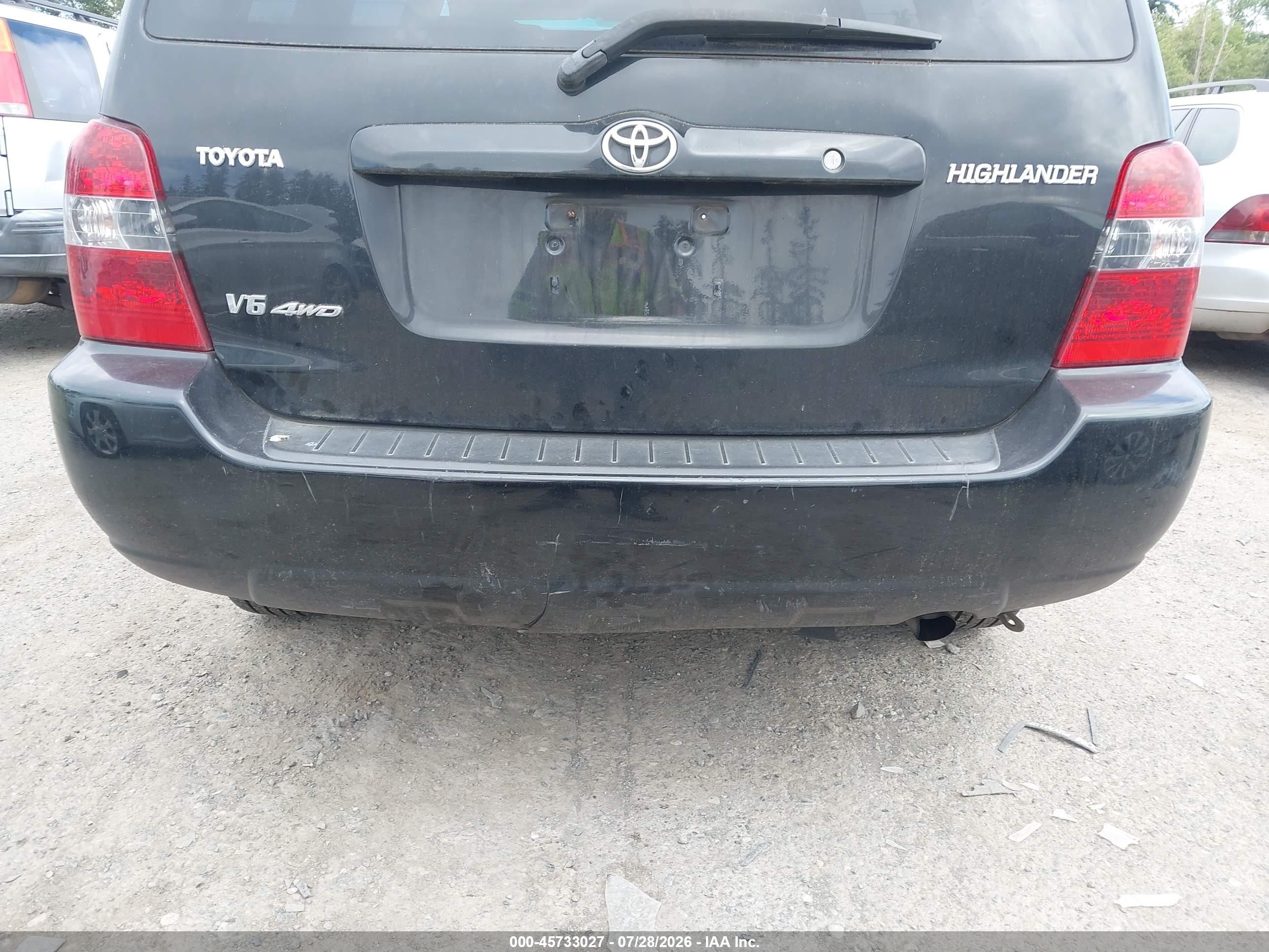 2005 Toyota Highlander Limited V6 Black vin: JTEEP21AX50096369