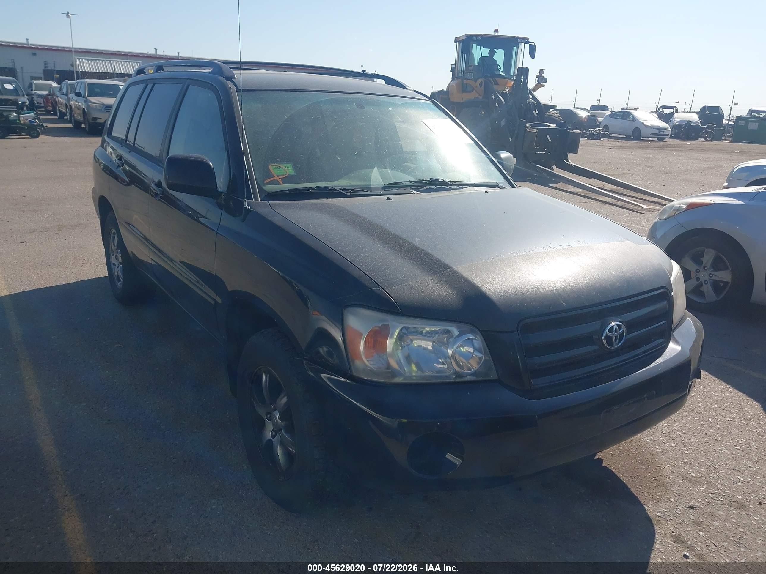 2005 Toyota Highlander V6 Black vin: JTEEP21AX50099997