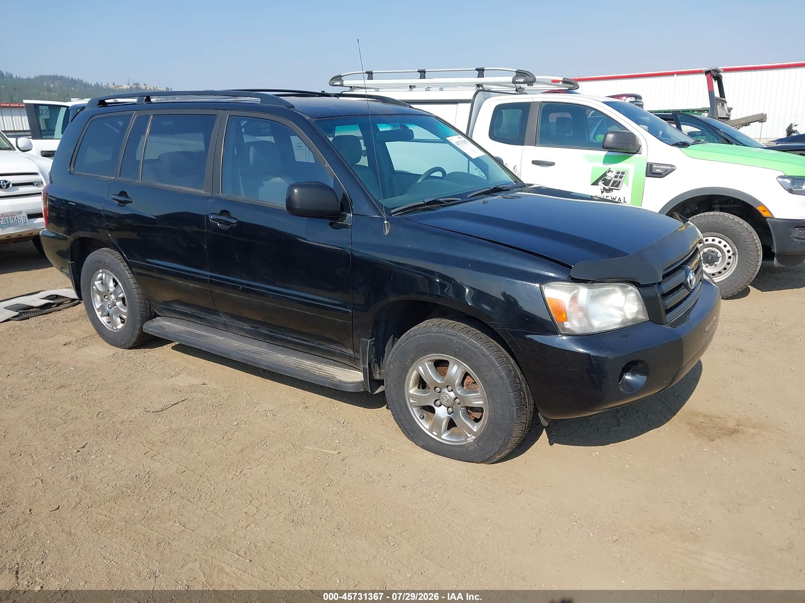 2005 Toyota Highlander V6 Black vin: JTEEP21AX50121268
