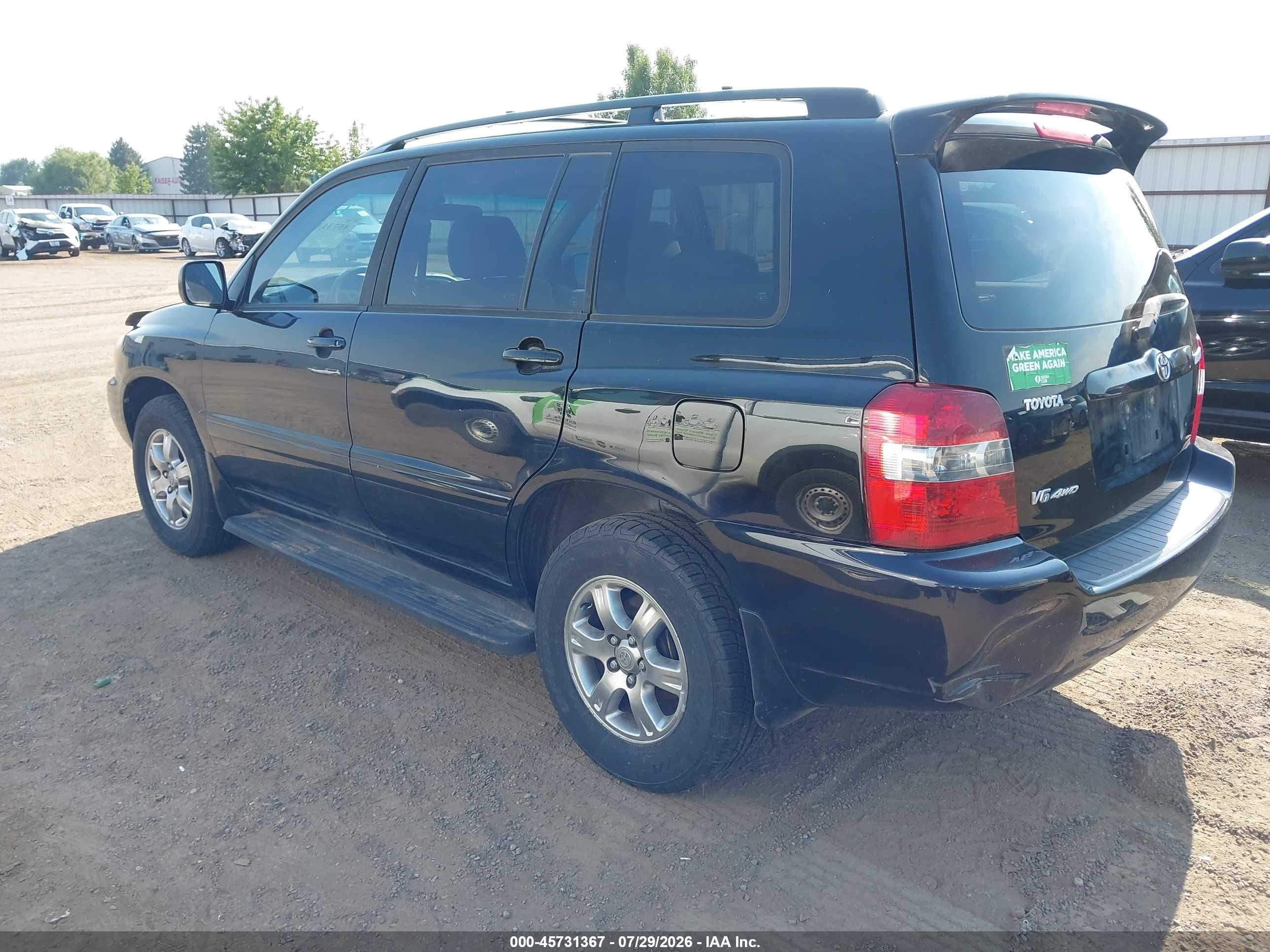 2005 Toyota Highlander V6 Black vin: JTEEP21AX50121268