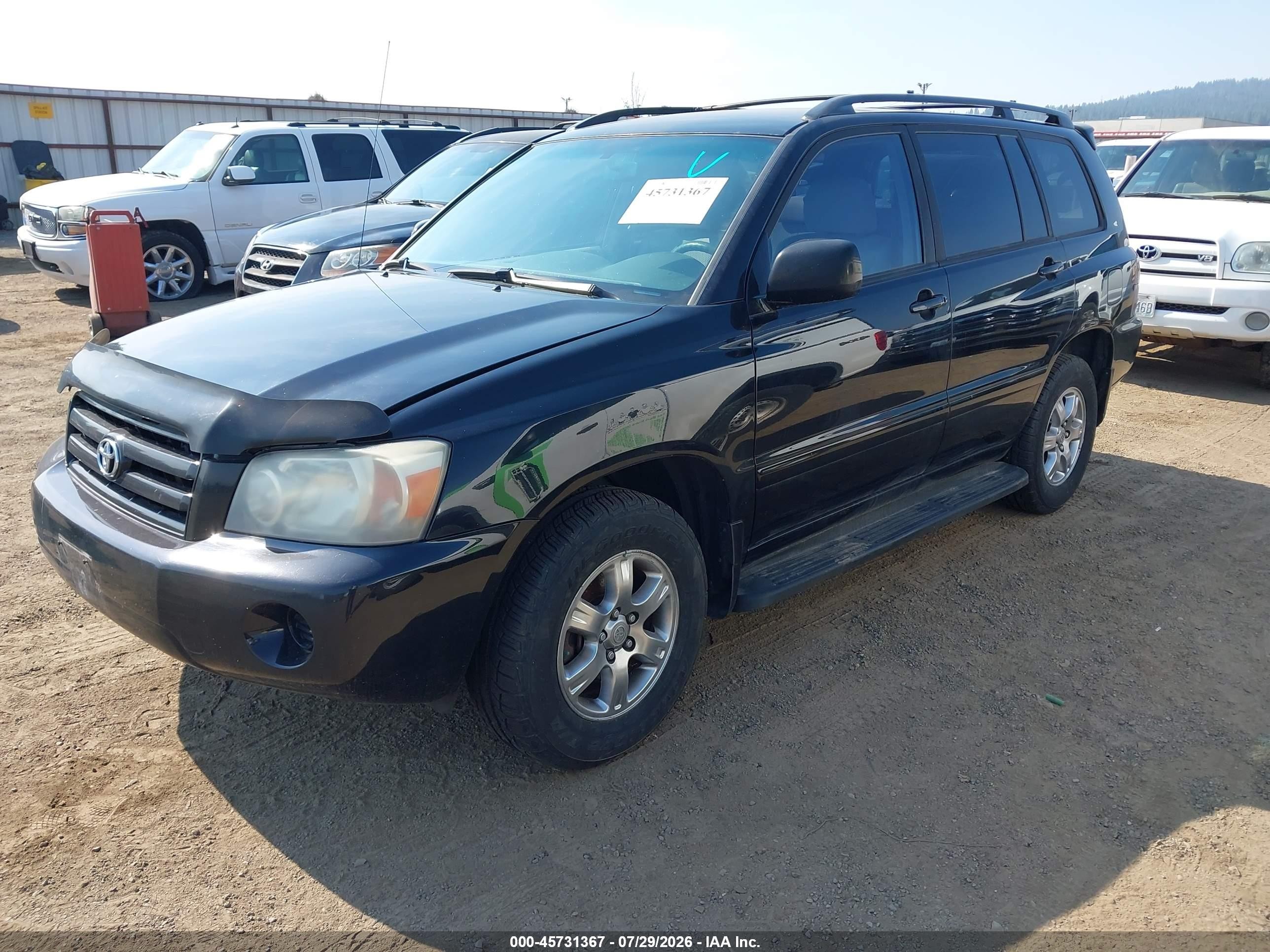 2005 Toyota Highlander V6 Black vin: JTEEP21AX50121268