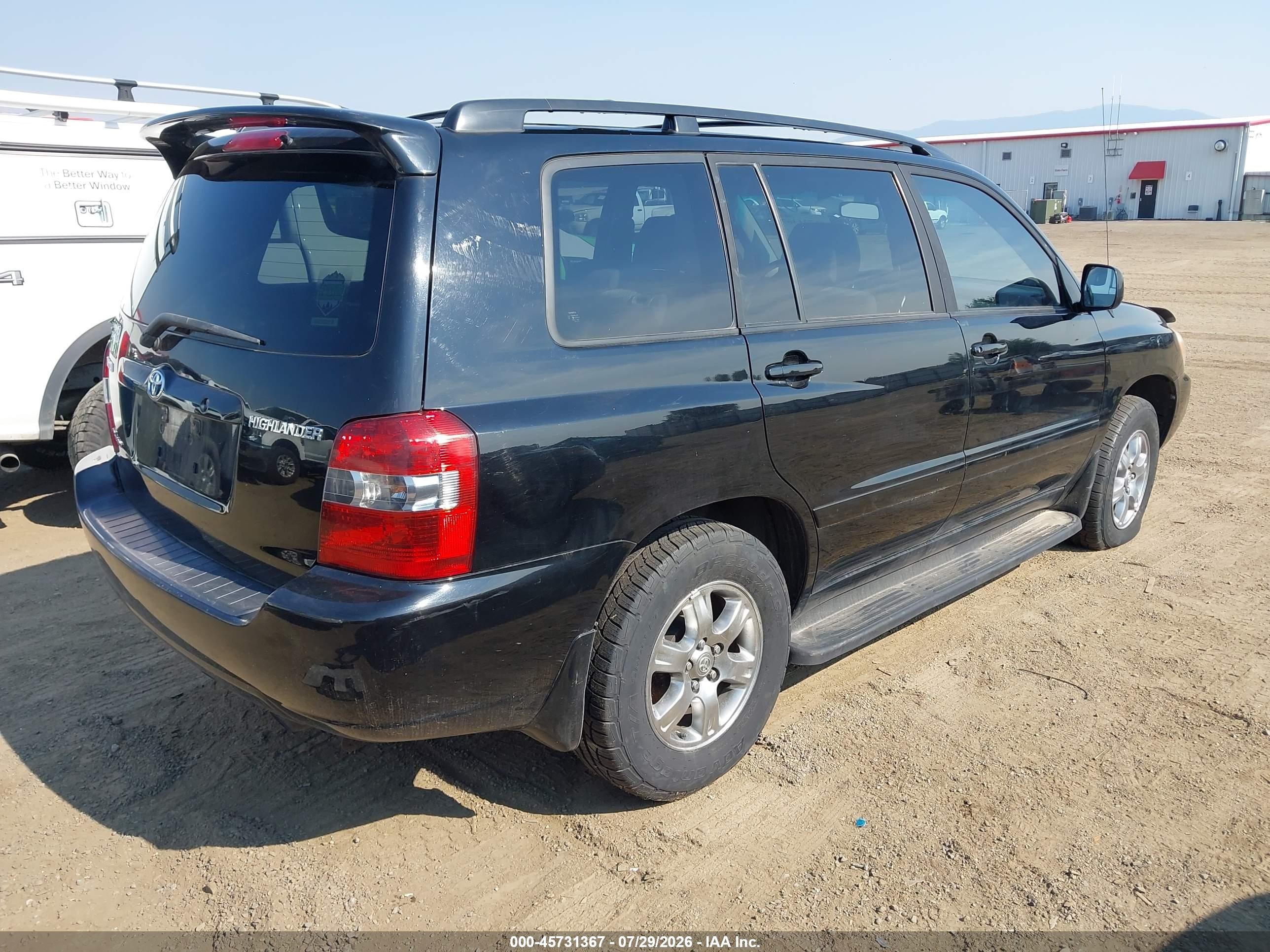2005 Toyota Highlander V6 Black vin: JTEEP21AX50121268