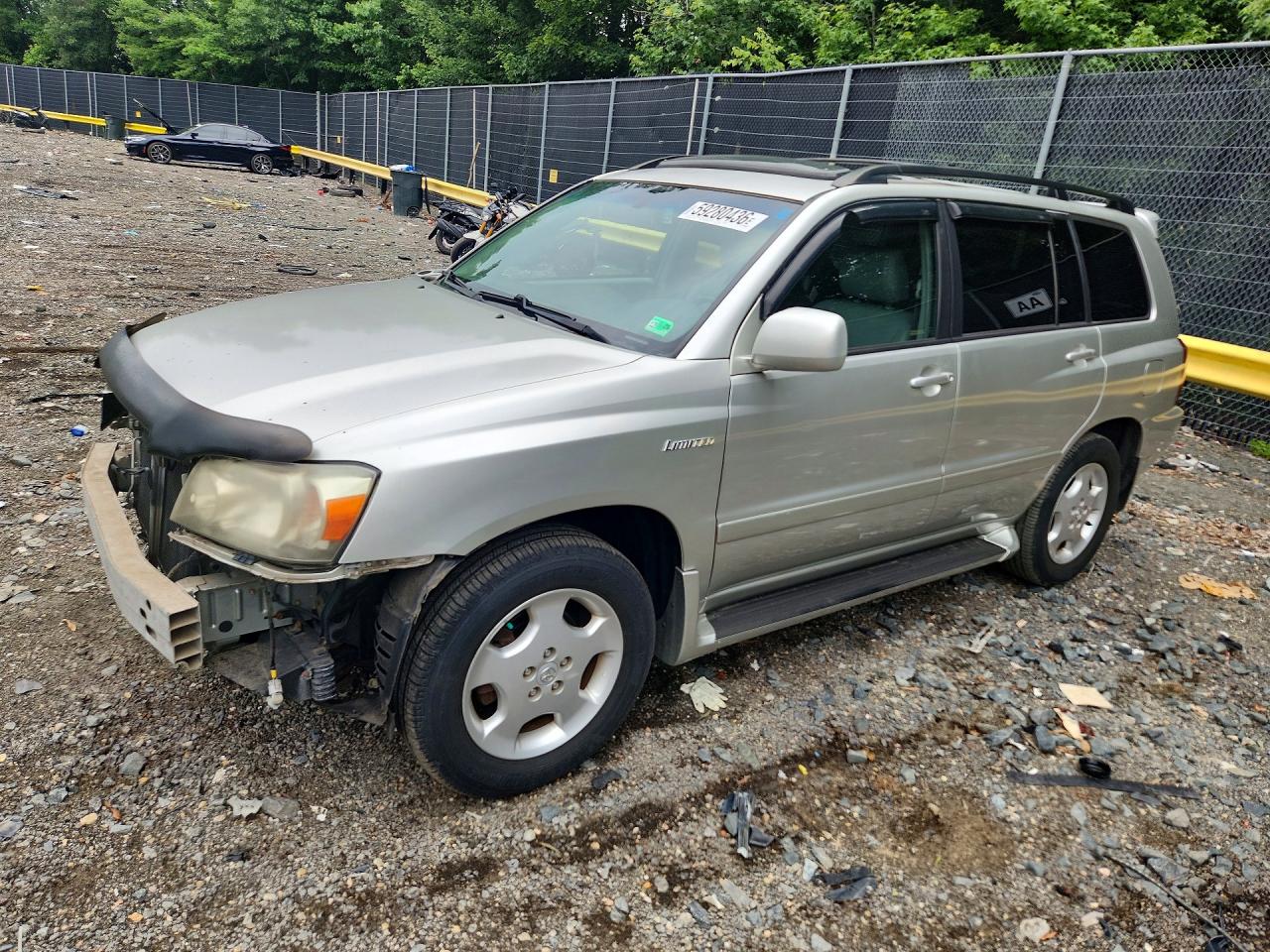 2005 Toyota Highlander Limited Silver vin: JTEEP21AX50126308