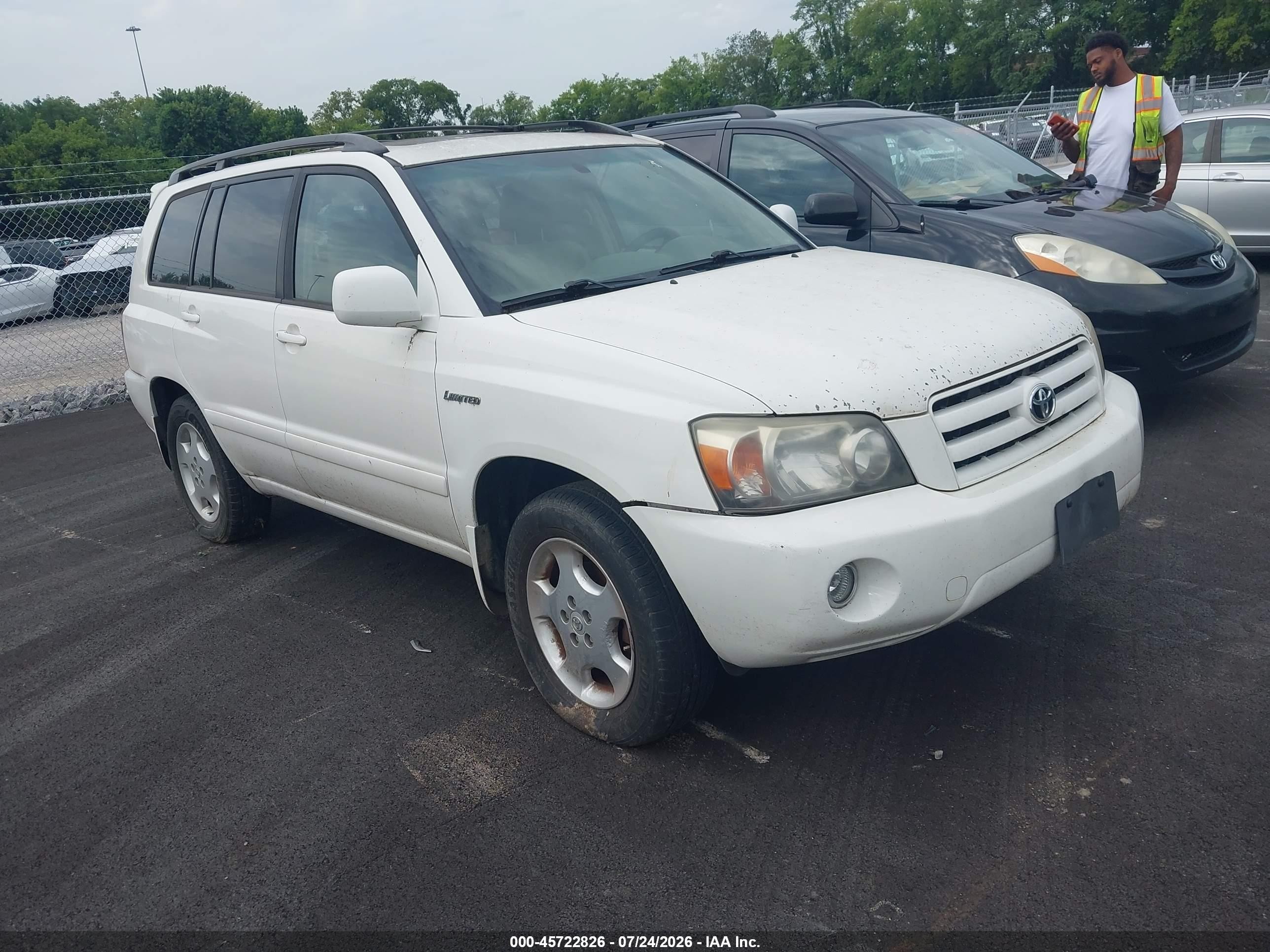 2006 Toyota Highlander Limited V6 Белый vin: JTEEP21AX60147063
