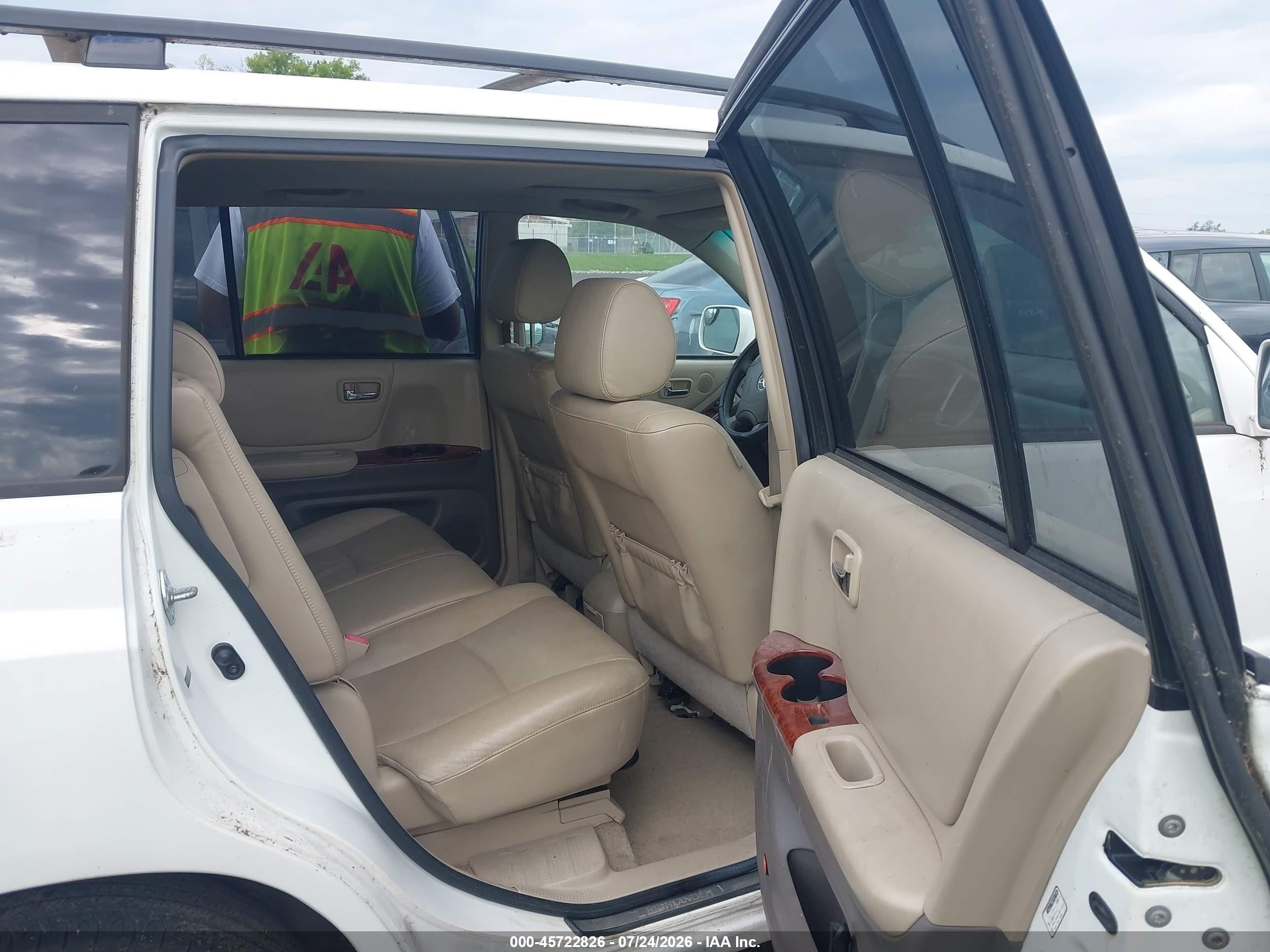 2006 Toyota Highlander Limited V6 White vin: JTEEP21AX60147063