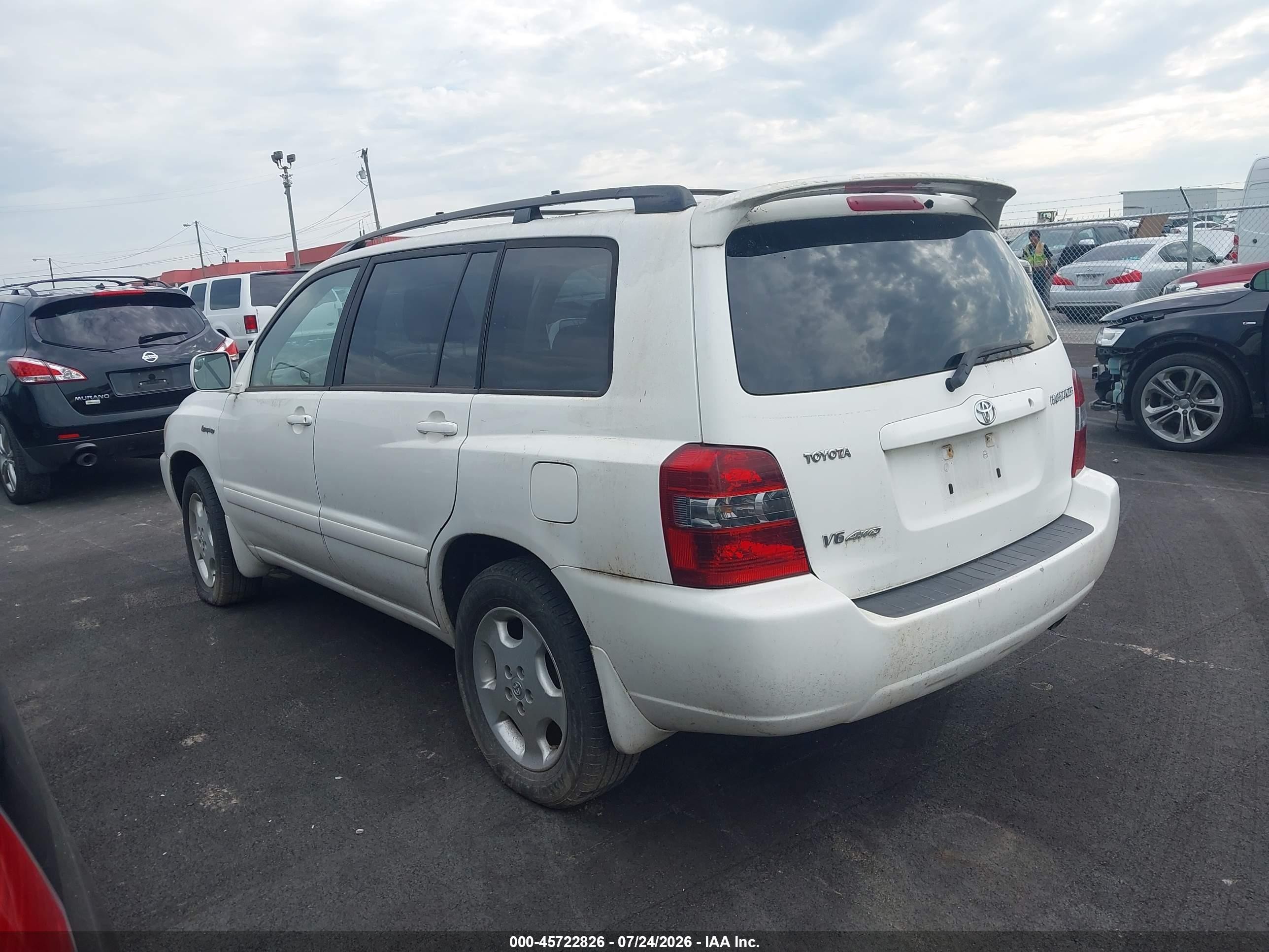 2006 Toyota Highlander Limited V6 White vin: JTEEP21AX60147063