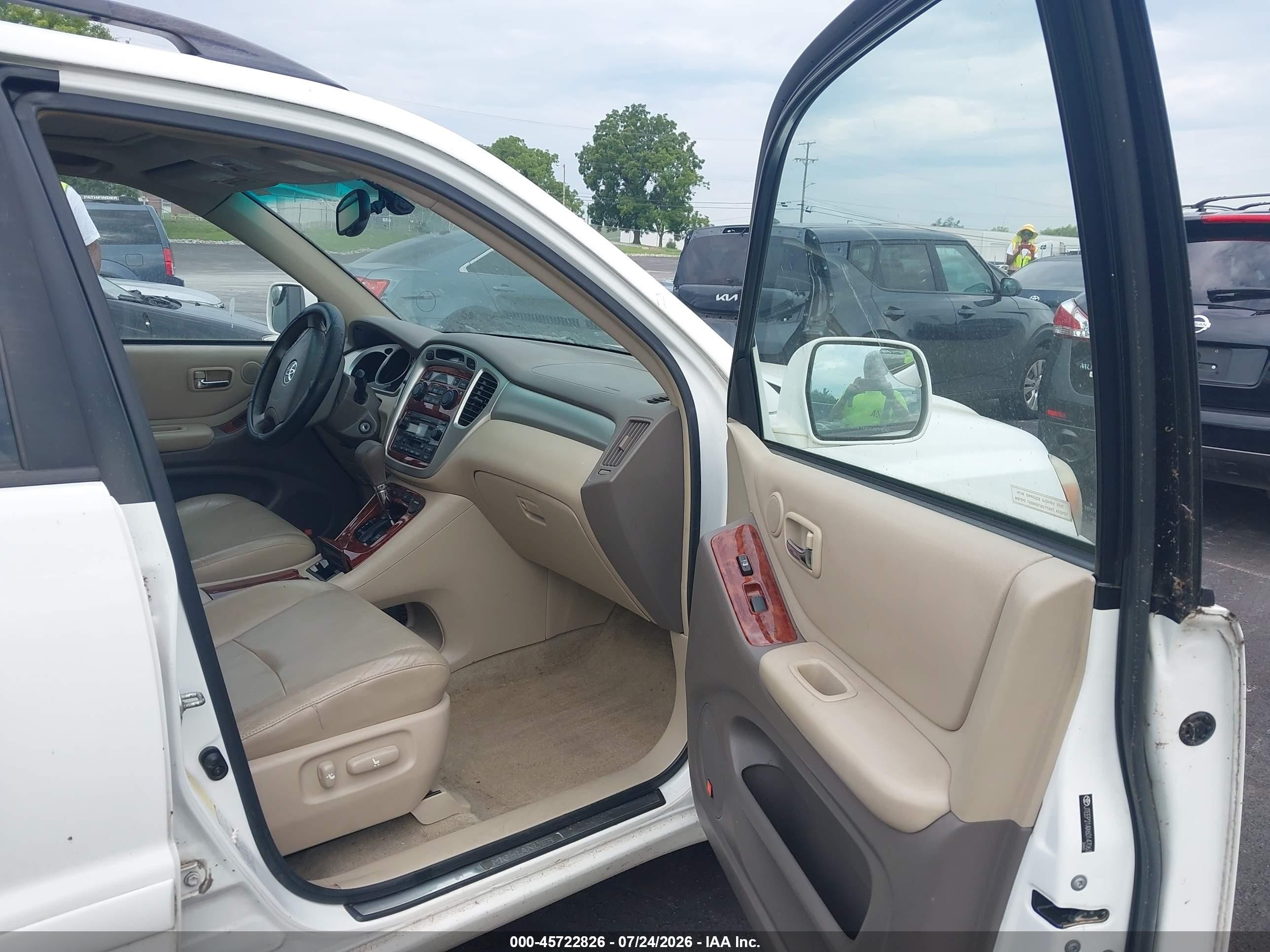 2006 Toyota Highlander Limited V6 White vin: JTEEP21AX60147063