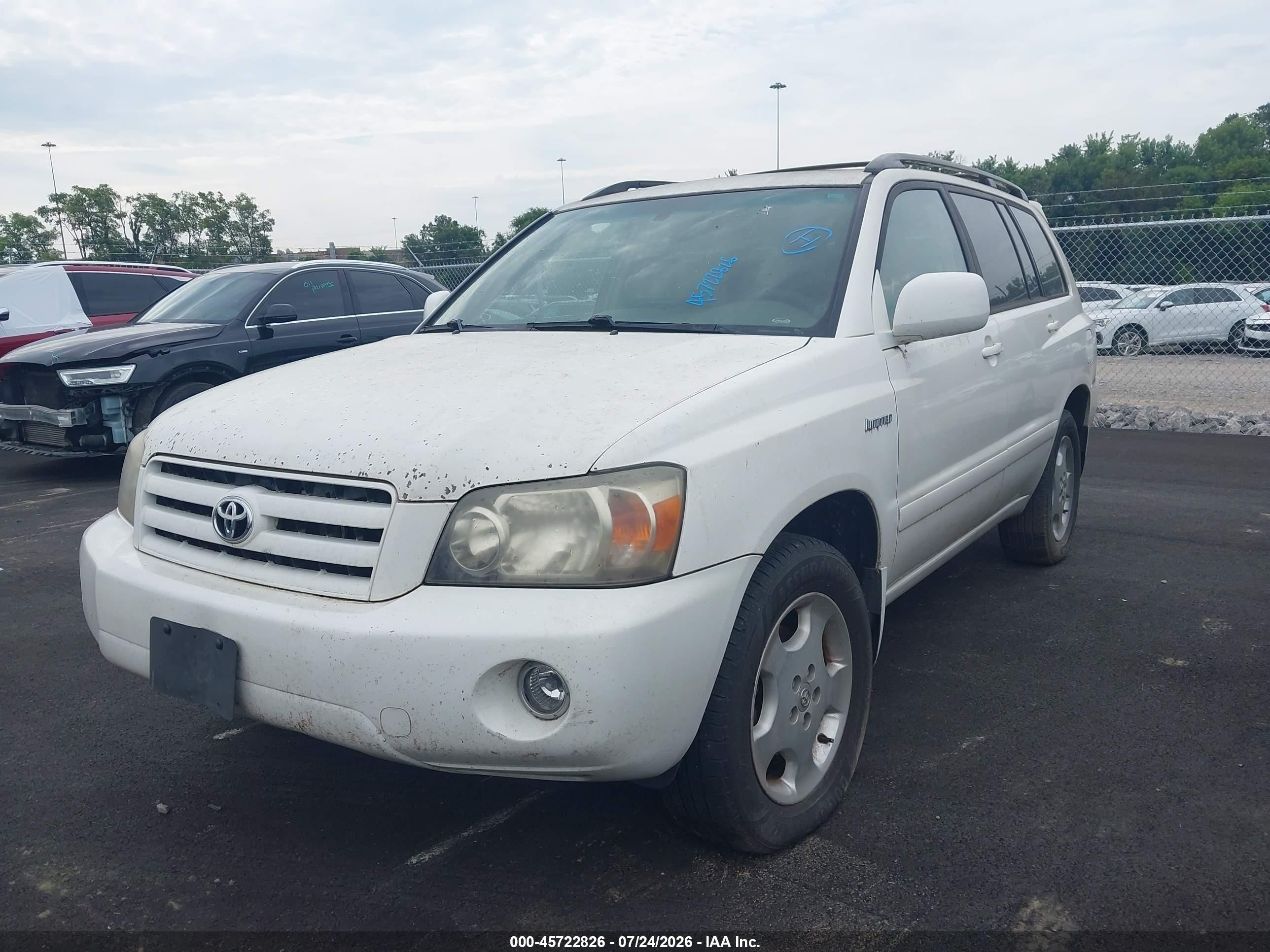 2006 Toyota Highlander Limited V6 White vin: JTEEP21AX60147063