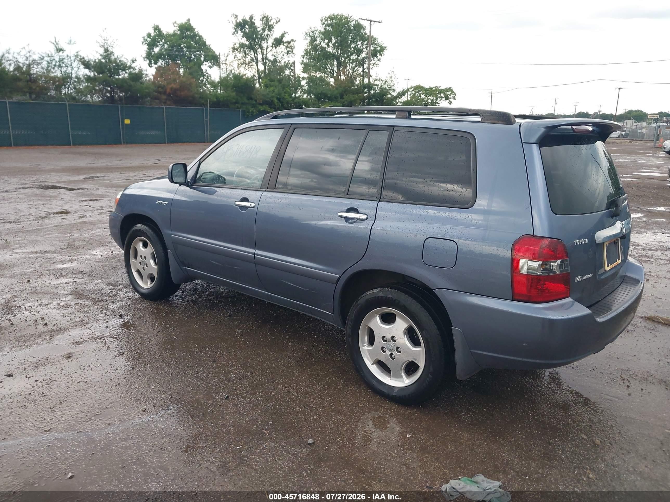 2006 Toyota Highlander Sport V6 Light Blue vin: JTEEP21AX60171833