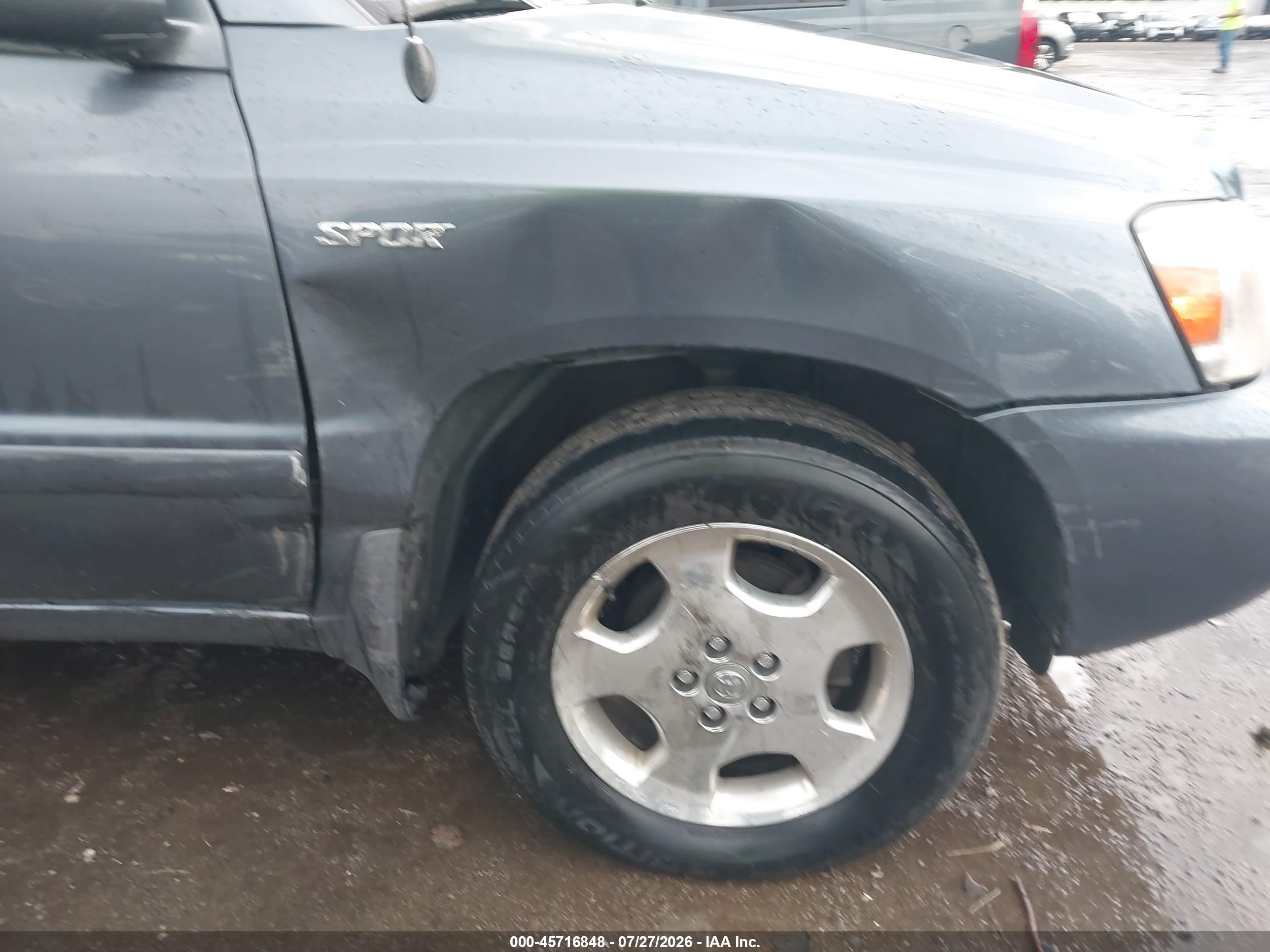 2006 Toyota Highlander Sport V6 Light Blue vin: JTEEP21AX60171833