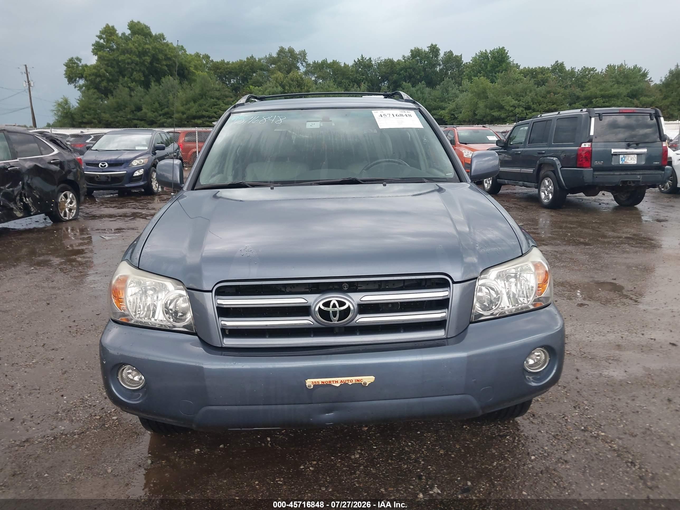 2006 Toyota Highlander Sport V6 Light Blue vin: JTEEP21AX60171833