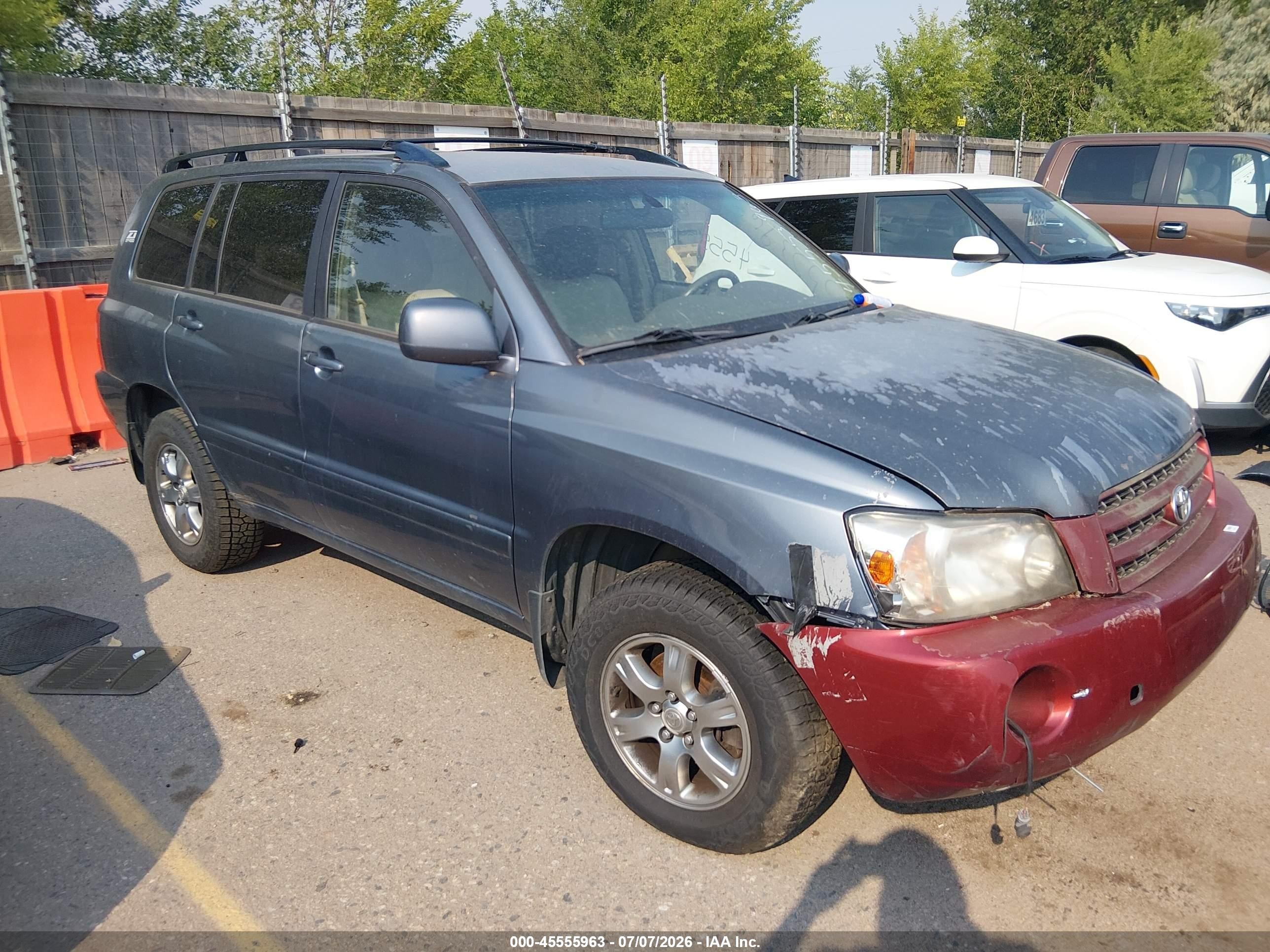 2006 Toyota Highlander V6 Gray vin: JTEEP21AX60176207