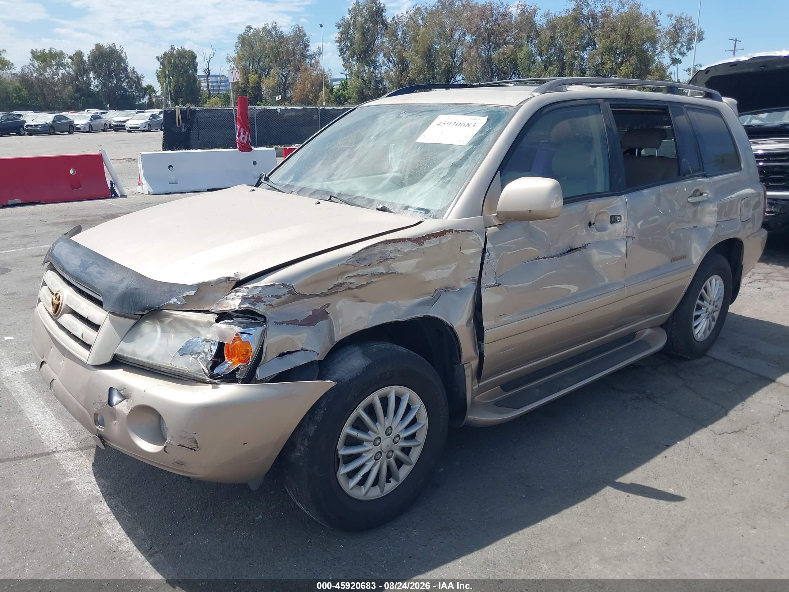 2006 Toyota Highlander Limited V6 Gold vin: JTEEP21AX60180371