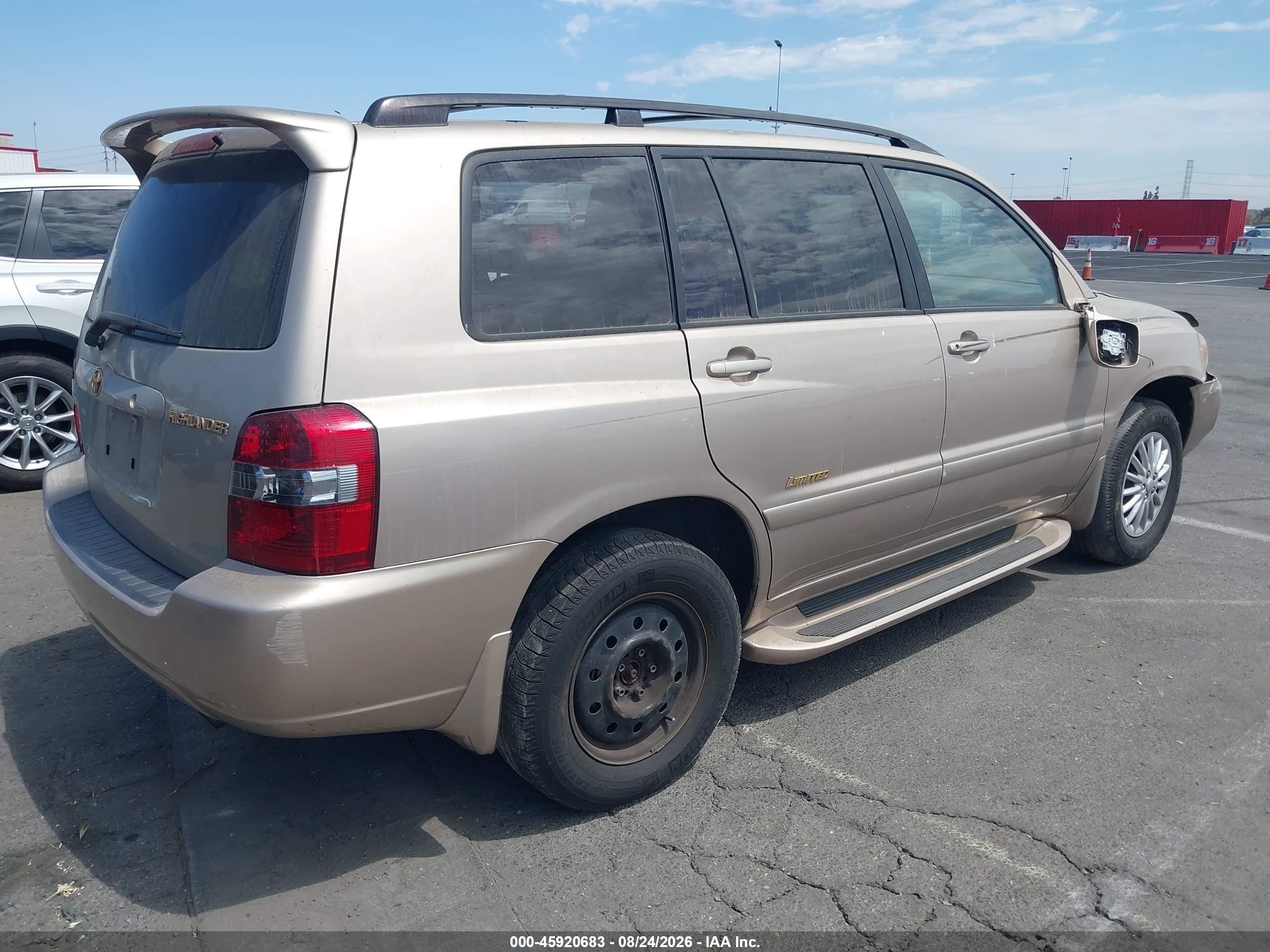 2006 Toyota Highlander Limited V6 Gold vin: JTEEP21AX60180371
