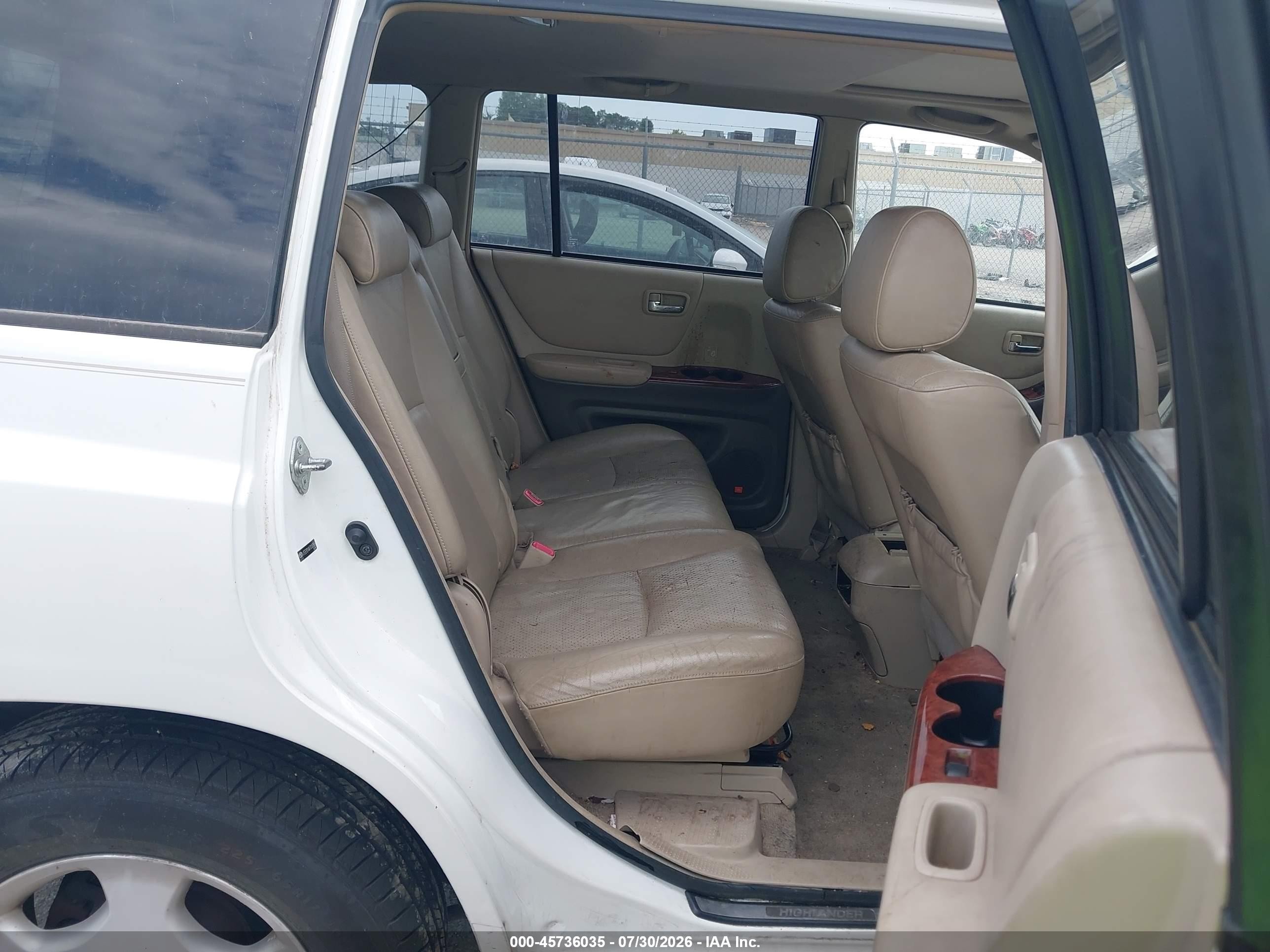 2007 Toyota Highlander Limited V6 White vin: JTEEP21AX70187869