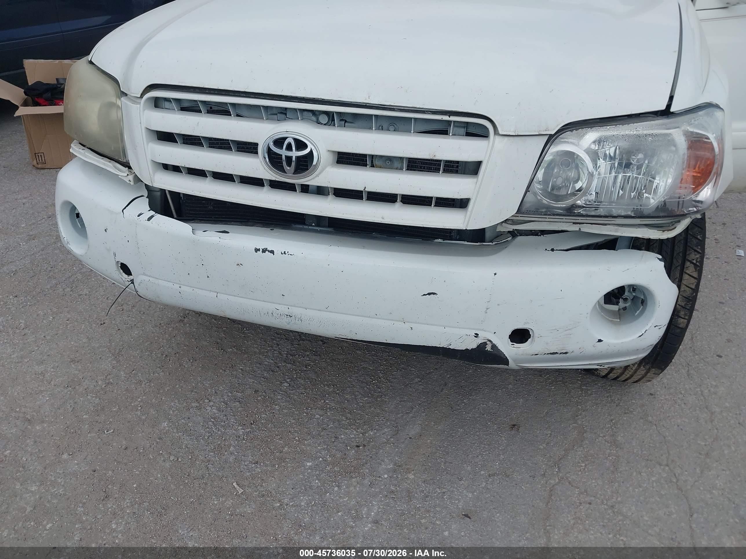 2007 Toyota Highlander Limited V6 White vin: JTEEP21AX70187869