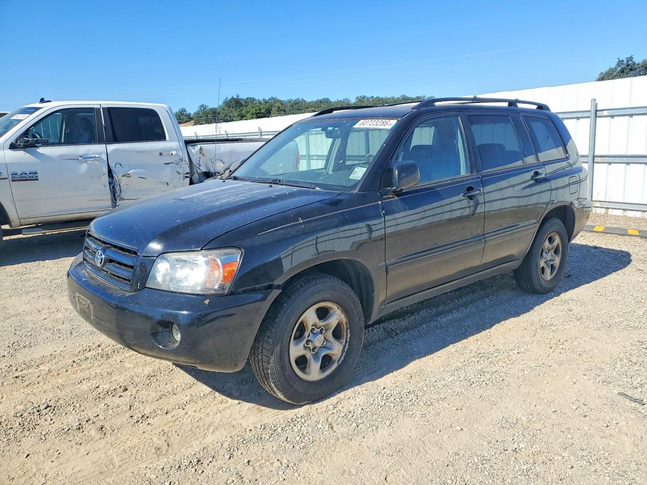 2007 Toyota Highlander Base Black vin: JTEEP21AX70202290