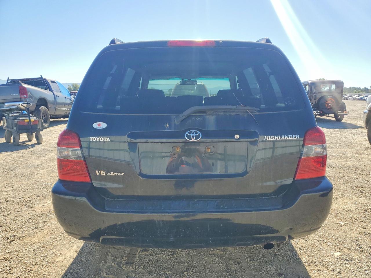 2007 Toyota Highlander Base Black vin: JTEEP21AX70202290