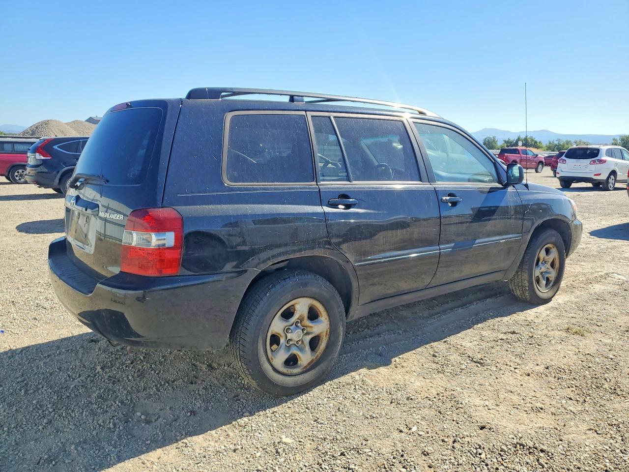 2007 Toyota Highlander Base Black vin: JTEEP21AX70202290