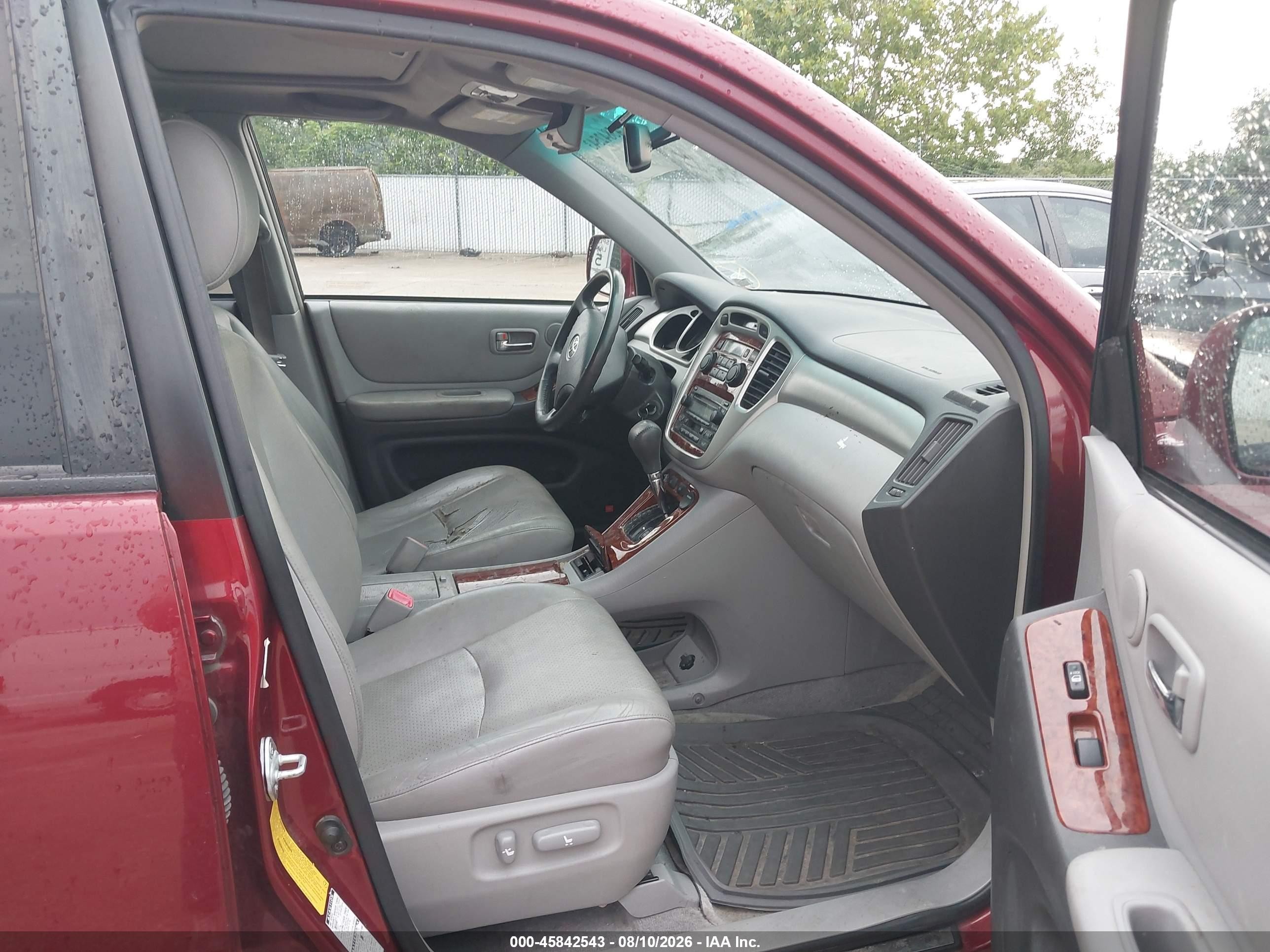 2007 Toyota Highlander Limited W/3rd Row Maroon vin: JTEEP21AX70204119