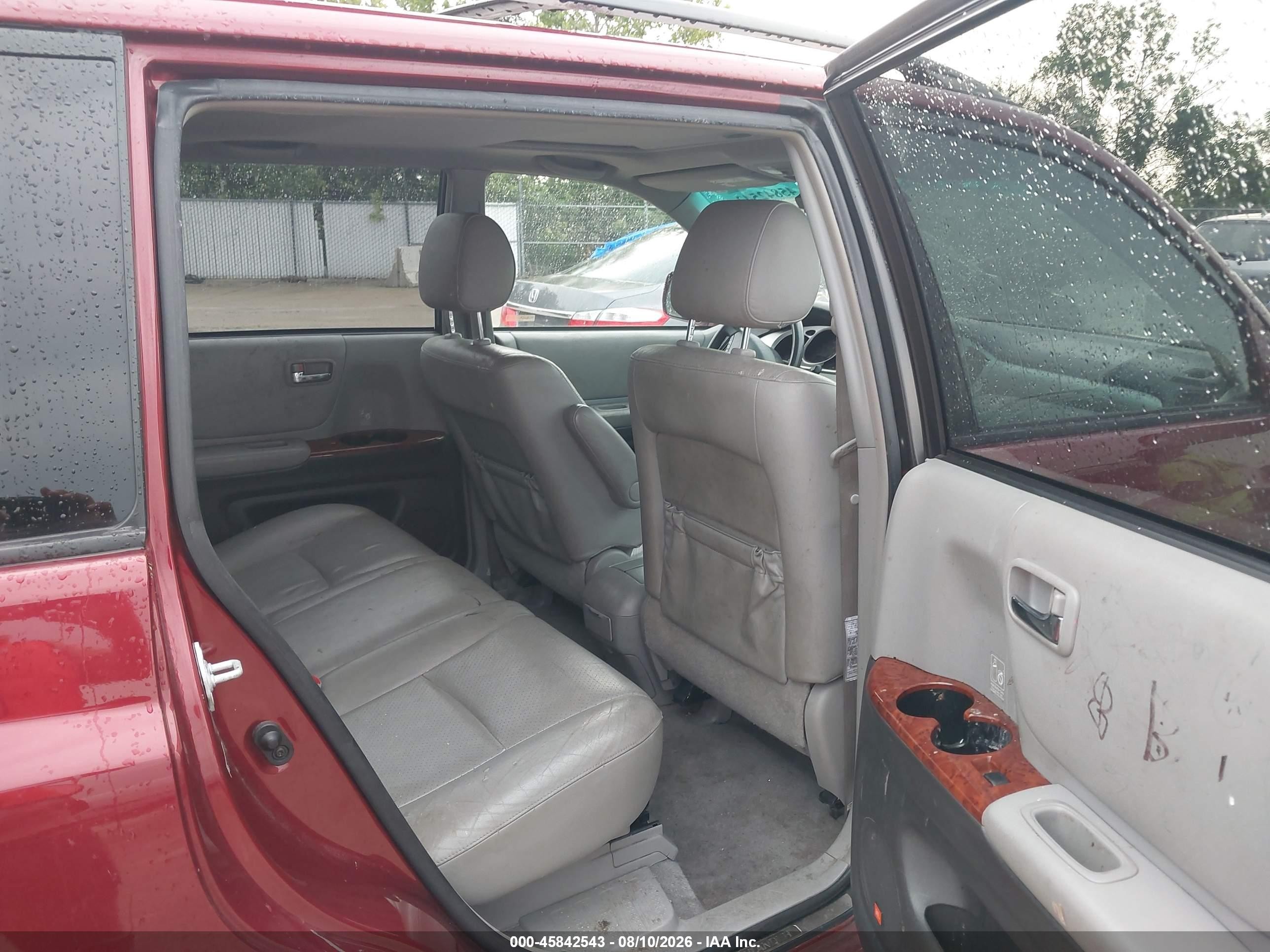 2007 Toyota Highlander Limited W/3rd Row Maroon vin: JTEEP21AX70204119