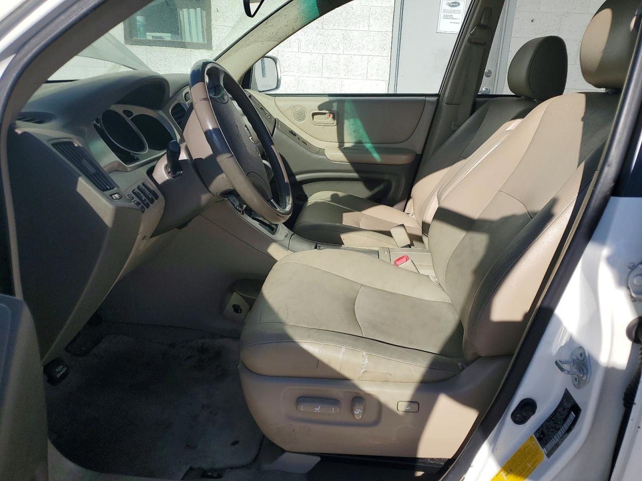2007 Toyota Highlander Base White vin: JTEEP21AX70209191